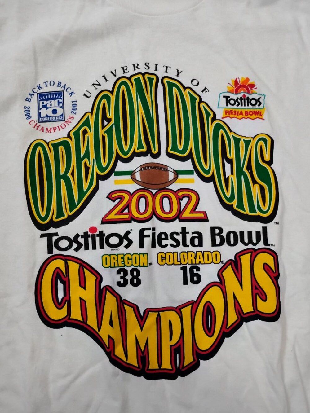 Jerzees DS Vintage Oregon Ducks Fiesta Bowl 2002 Champions T-Shirt Size US M / EU 48-50 / 2 - 1 Thumbnail