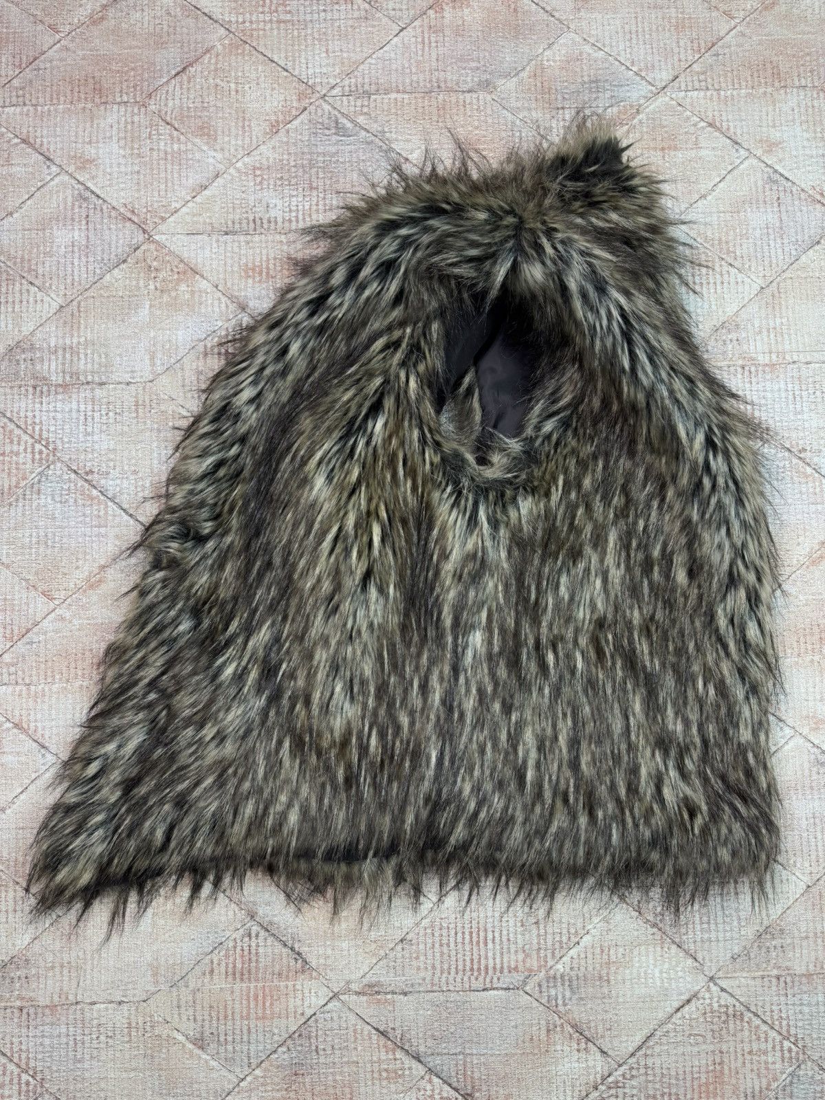 Other Avant Garde Faux Fur Vest Jacket Oversized Brown Size XL / US 12-14 / IT 48-50 - 11 Thumbnail