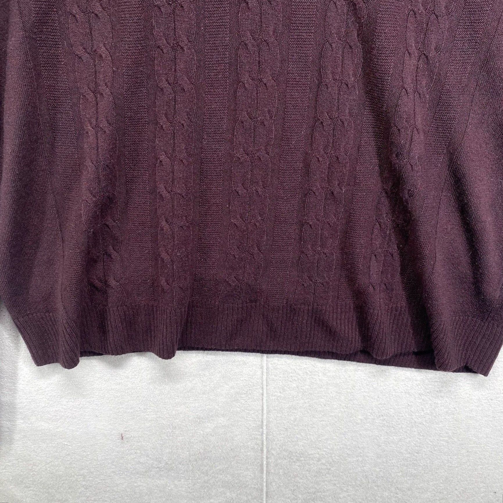 Vintage VINTAGE Tricots St. Raphael Men’s Sweater Cable Knit V-Neck Pullover Size 2XL Fall Winter Maroon Size US XXL / EU 58 / 5 - 4 Thumbnail