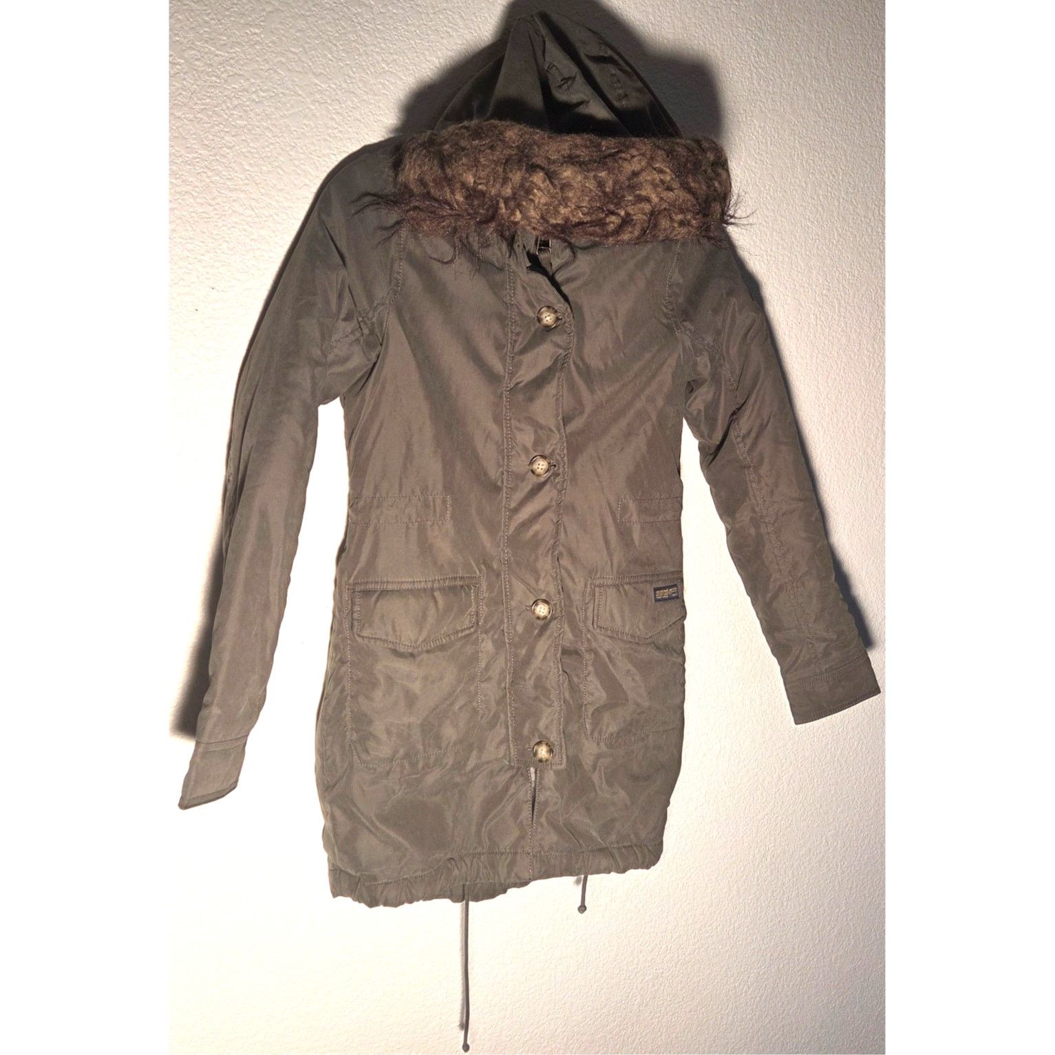 Abercrombie & Fitch Abercrombie & Fitch Sherpa Lined Parka - XXS - Navy Green Size XXS / US 00 / IT 34 - 6 Thumbnail