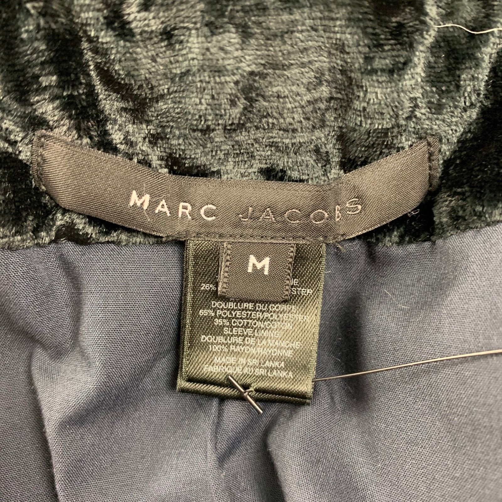 Marc by Marc Jacobs Size M Black Velvet Rayon / Polyester Double Breasted Coat Size M / US 6-8 / IT 42-44 - 5 Thumbnail