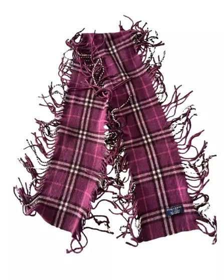 Burberry Burberry Vintage Scarf Pink 100% Cashmere Unisex Scarf Size ONE SIZE - 1 Thumbnail