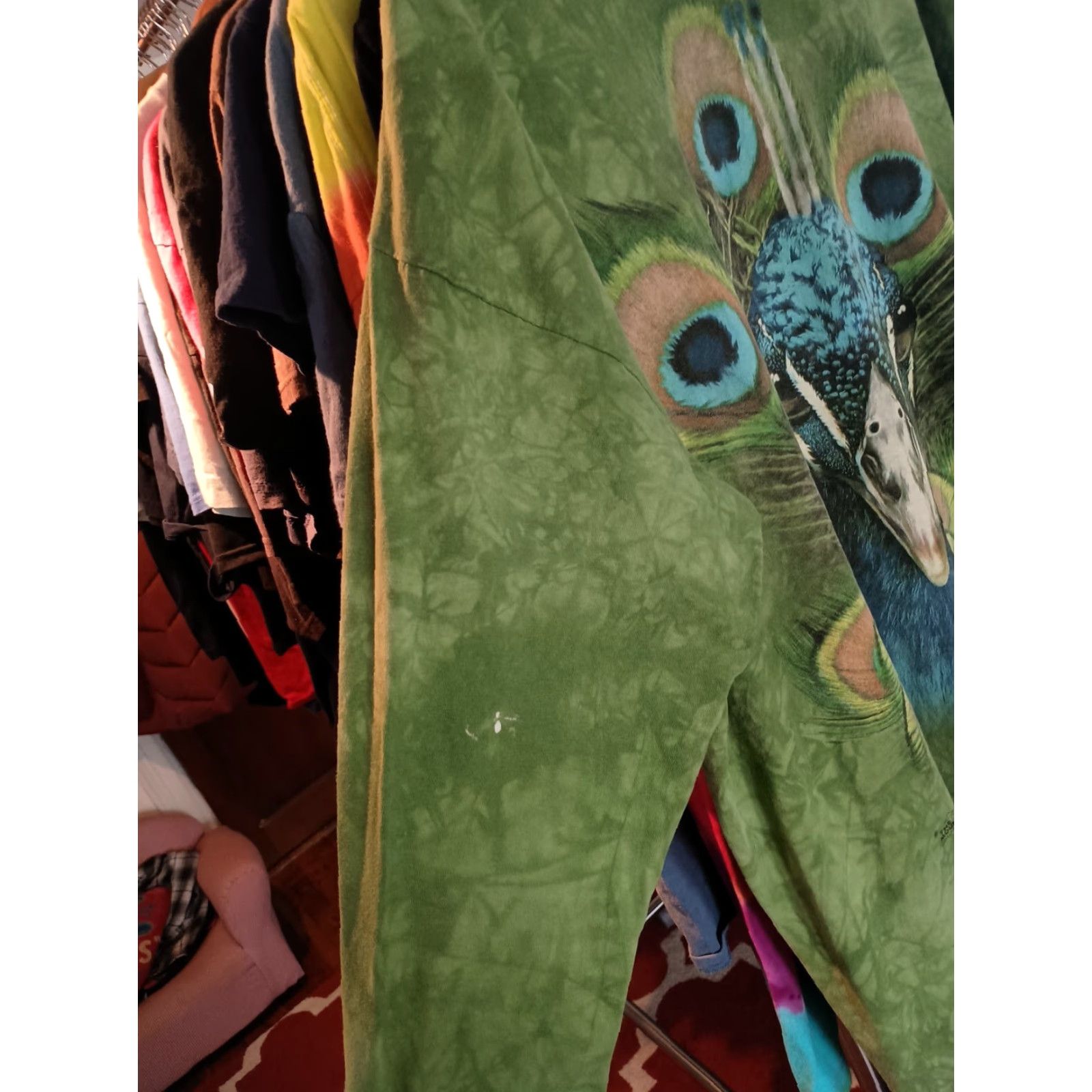 The Mountain VINTAGE The Mountain Peacock Long Sleeve T-Shirt 2XL Mens Green Nature 2013 Size US XXL / EU 58 / 5 - 2 Thumbnail