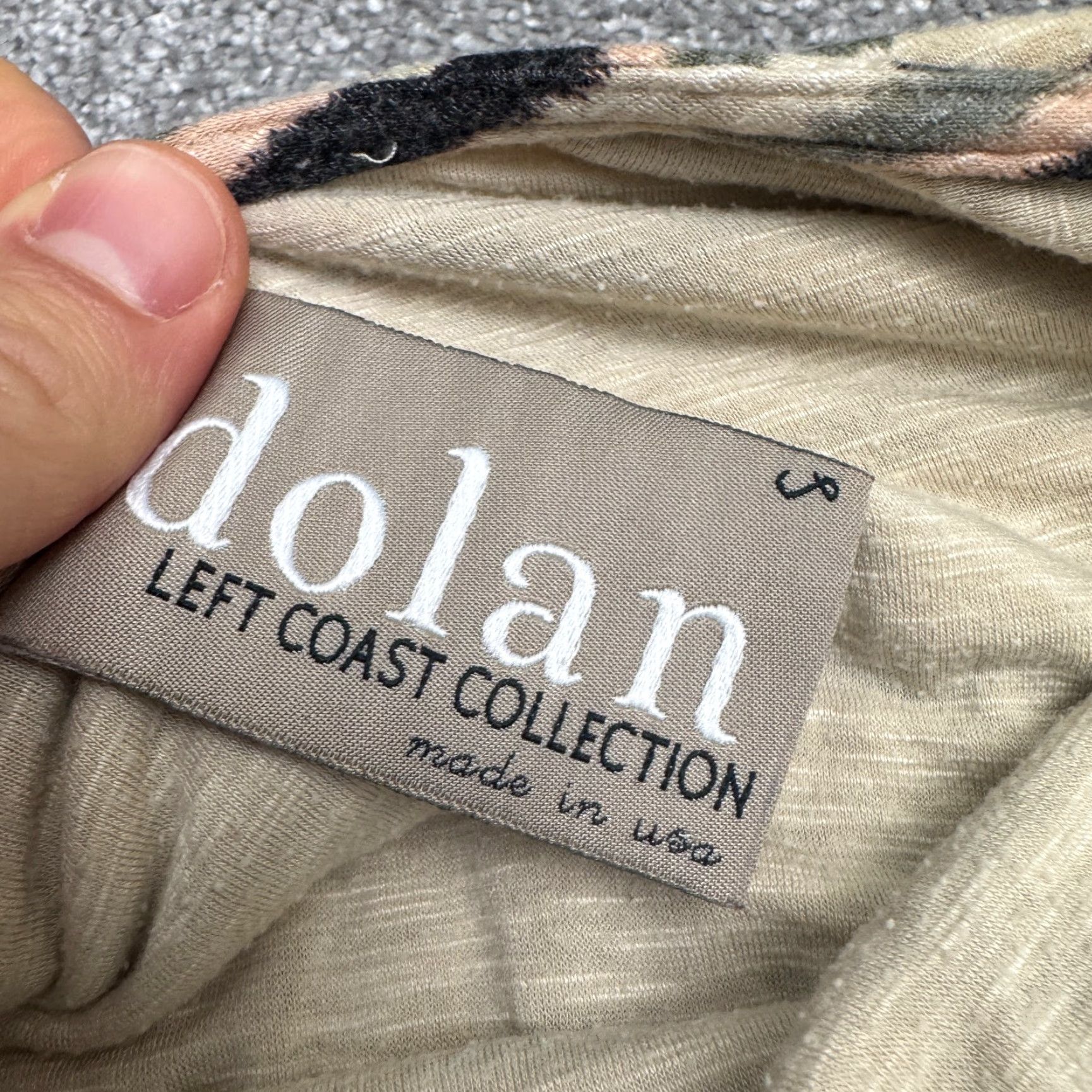 Vintage Dolan Brand Women Dress Shift T-Shirts Long Sleeve Knit Rayon Spandex Brown Striped Left Coast Scoop Neck Midi Dress Small White? Wait no. Size S / US 4 / IT 40 - 5 Thumbnail