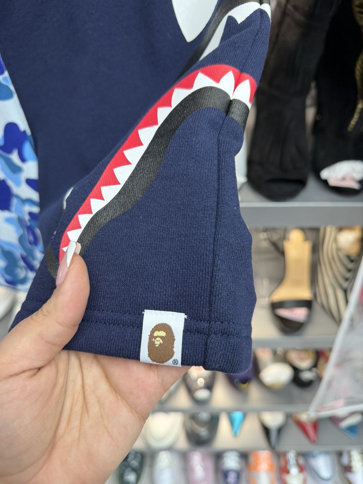 Bape Bape ABC Blue Camo Side Shark Shorts Size US 36 / EU 52 - 3 Thumbnail