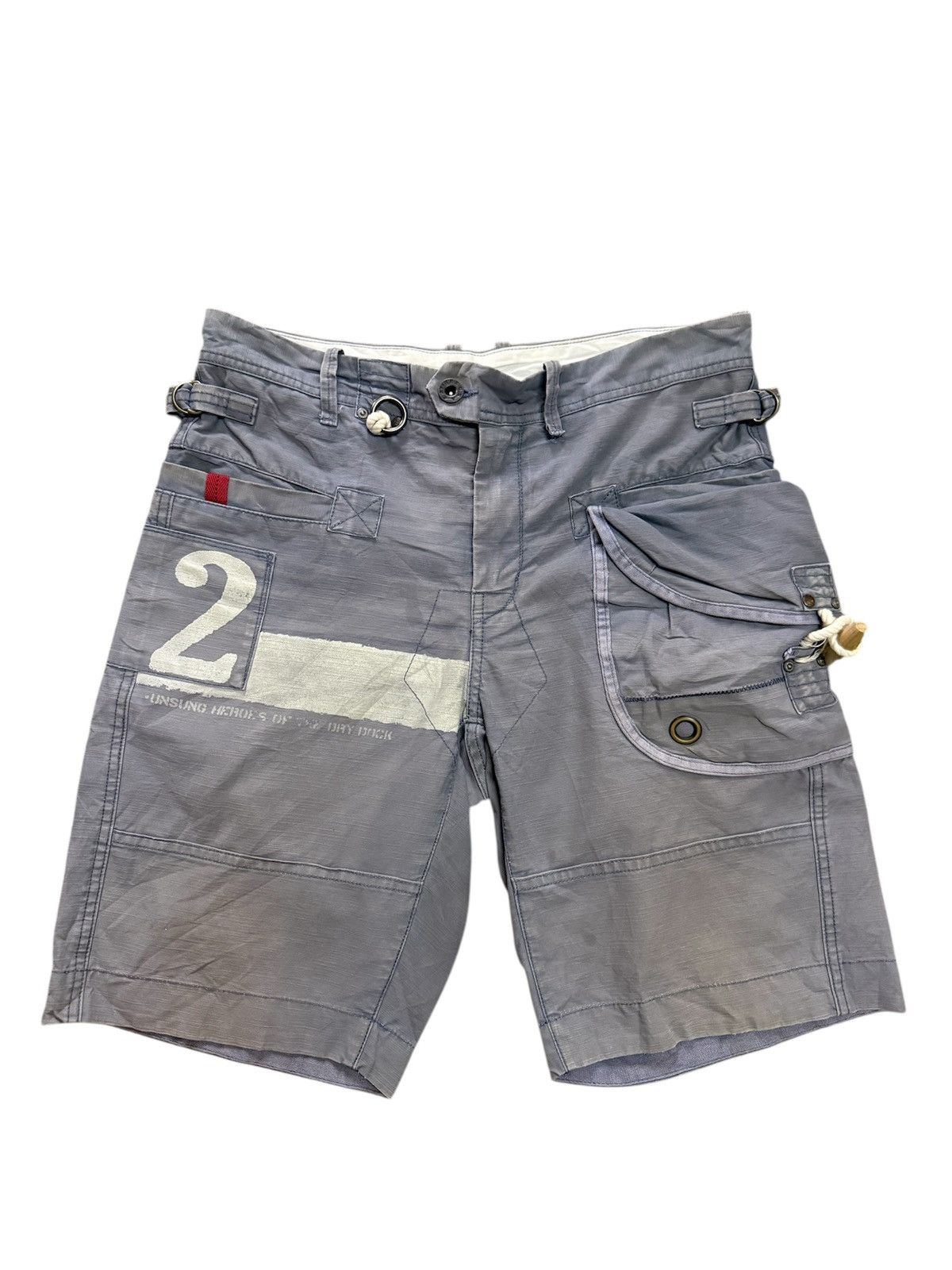 Avirex Avirex Cargo Pants Short Grey Size US 33 - 1 Thumbnail