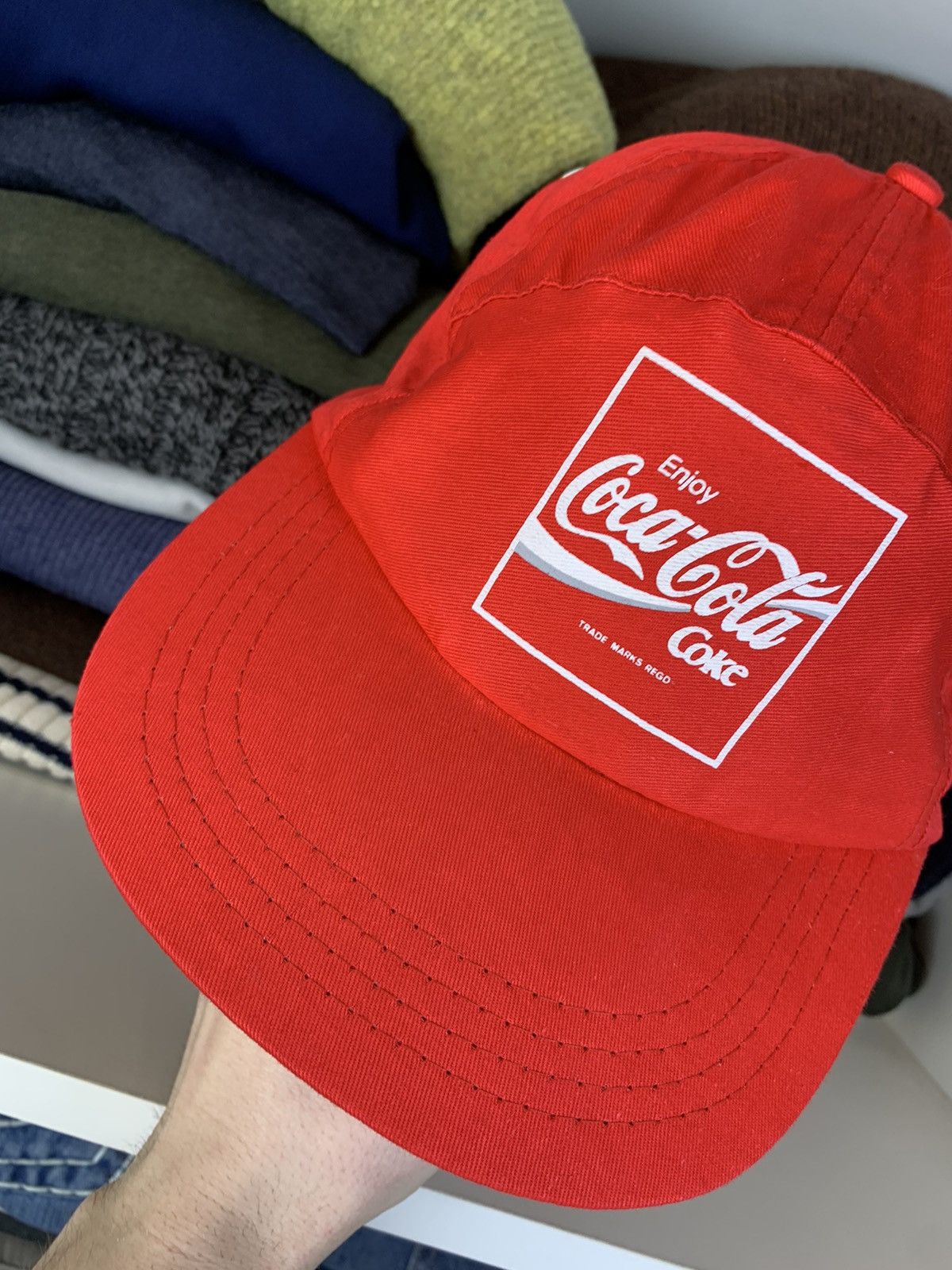 Vintage Vintage Coca Cola Coke Cap Hat Size ONE SIZE - 3 Thumbnail