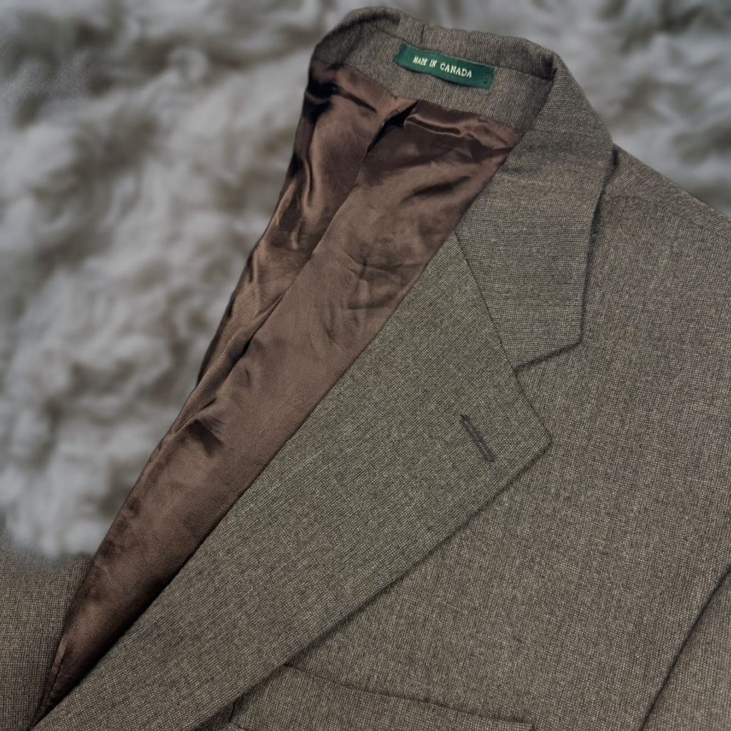 Ralph Lauren Rugby Blazer Men's Wool/Cashmere 2-Button Notch Lapel Brown Adult Regular 44R