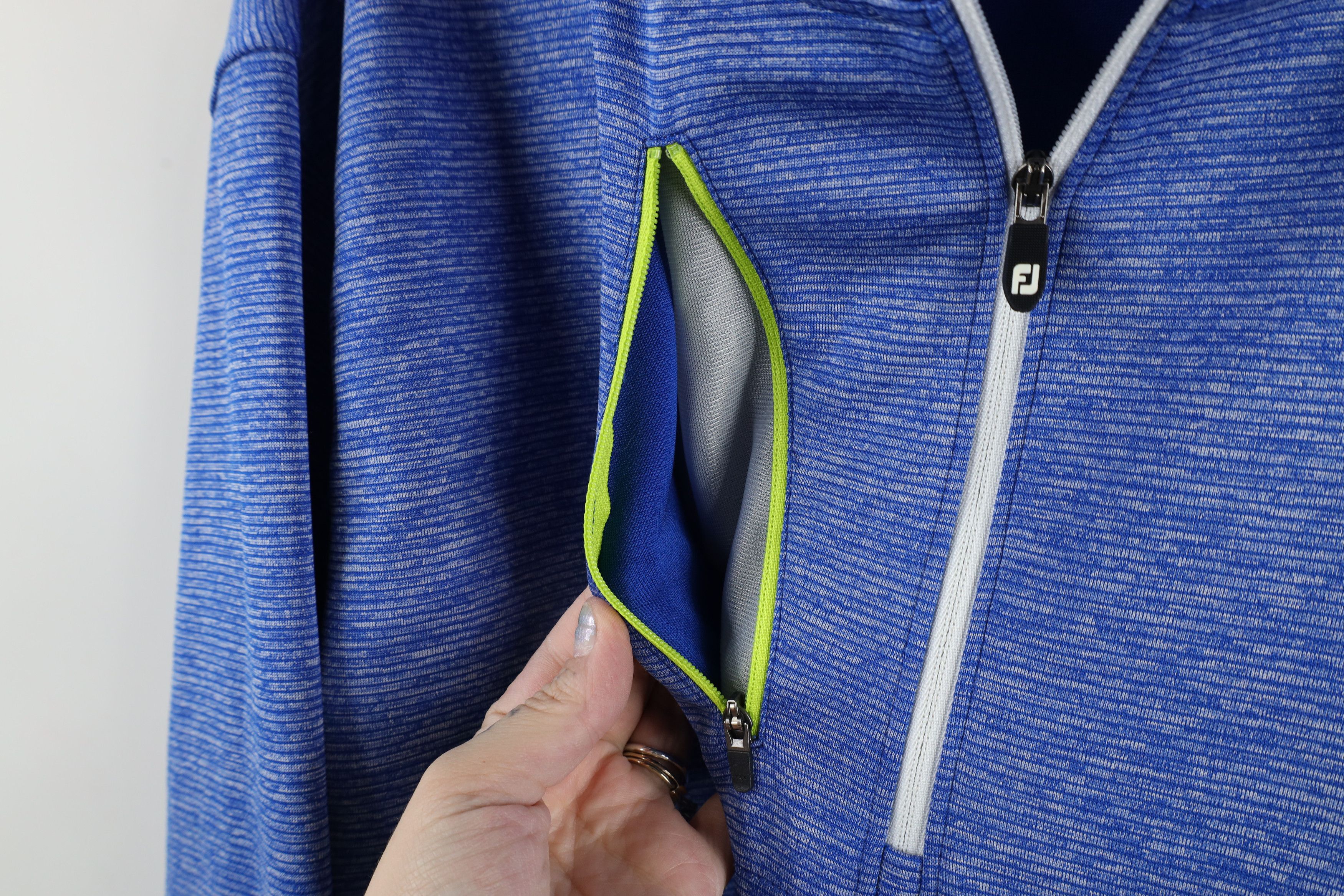 Footjoy × Vintage FootJoy Striped Knit Half Zip Pullover Golf Jacket Top Blue Size US XXL / EU 58 / 5 - 5 Thumbnail