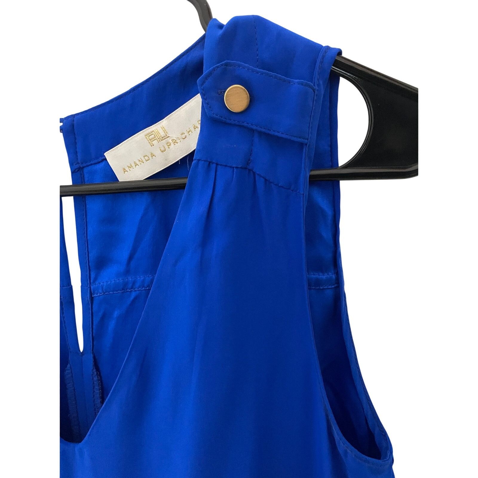 Amanda Uprichard Amanda Uprichard Silk Royal Blue Preppy Michaela Romper Size 22" - 7 Thumbnail