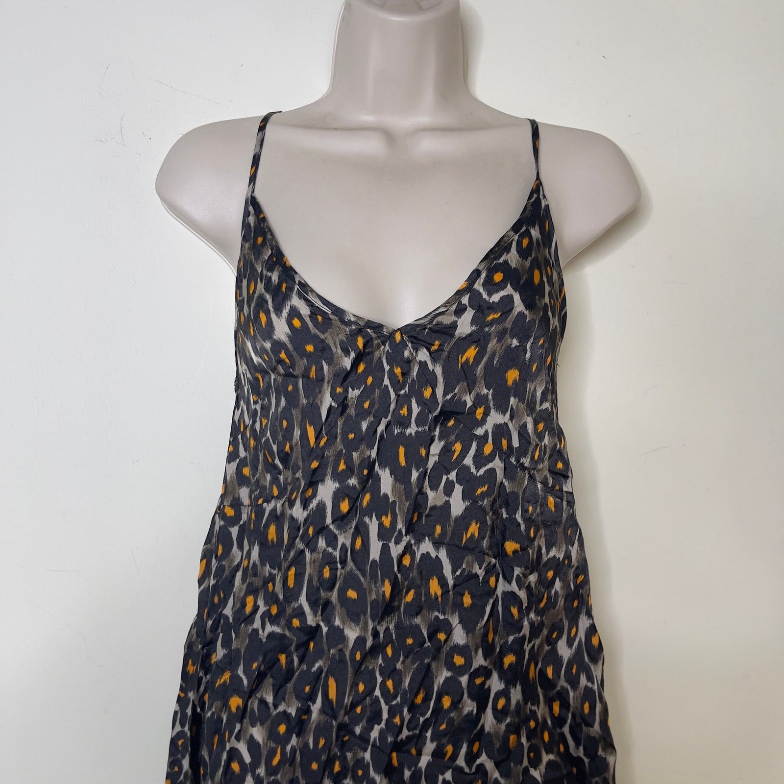 R13 R13 MIDI SLIP DRESS WITH BACK TIE In Leopard sz S Size S / US 4 / IT 40 - 5 Thumbnail