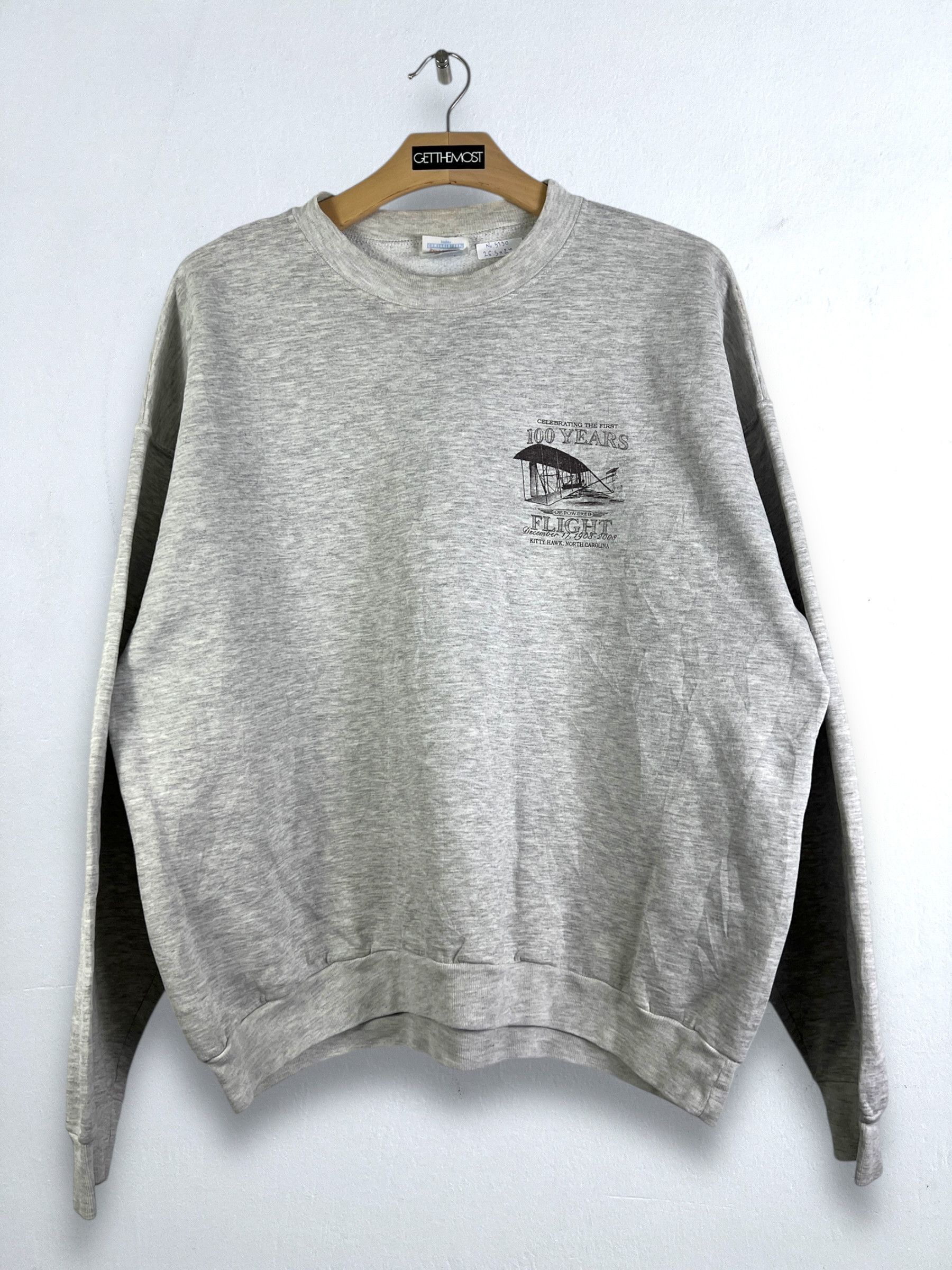 Vintage No.5130 Vintage 100 Years of Flight Graphic Sweatshirt (XL) Size US XL / EU 56 / 4 - 8 Thumbnail