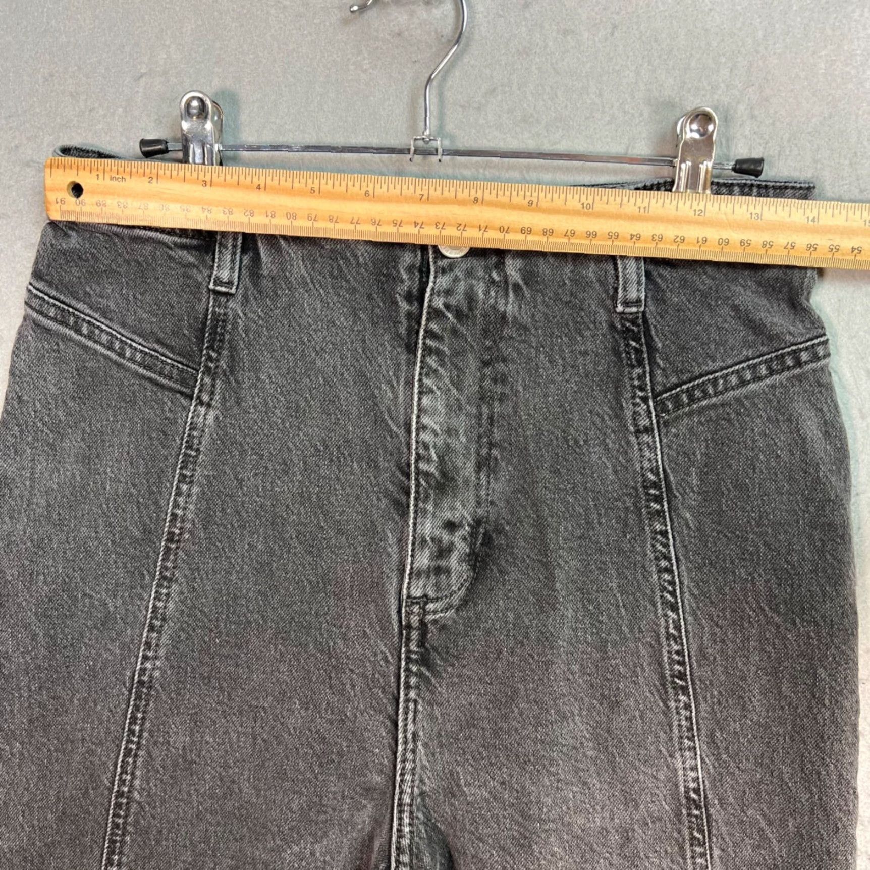 Vintage We The Free Jeans Womens Size 30 Gray High-Waisted Flared Cotton Blend Denim Size 30" / US 8 / IT 44 - 6 Thumbnail