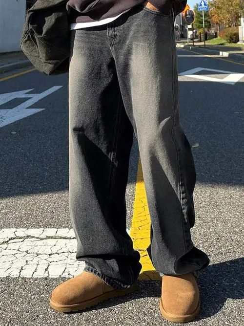 Japanese Brand Washed Skate Baggy Denim Jeans Loose Fit Size US 32 / EU 48 - 3 Thumbnail