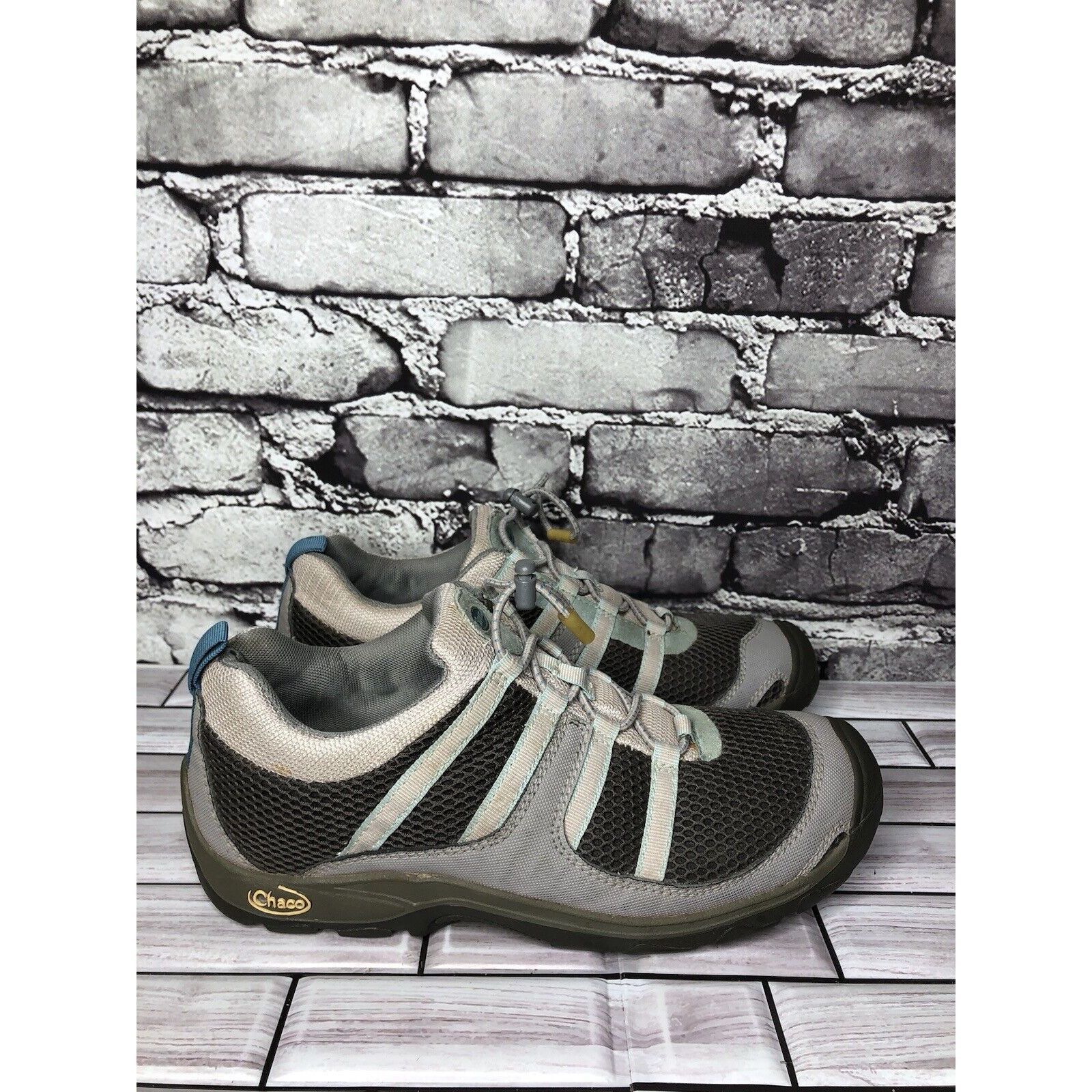 Chaco Chaco Suntrail Mist Gray Mesh Blue Casual Trail Hiking Shoes Size US 7.5 / IT 37.5 - 16 Thumbnail