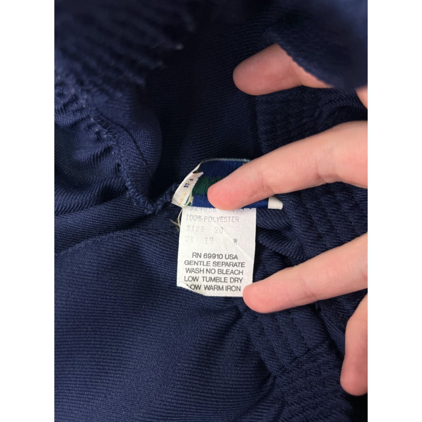 Vintage Separate Issue Pants Womens 20 Blue Polyester Pull On Straight Leg Chino Casual Regular (USA) Womens Size 42" / US 20 - 5 Thumbnail