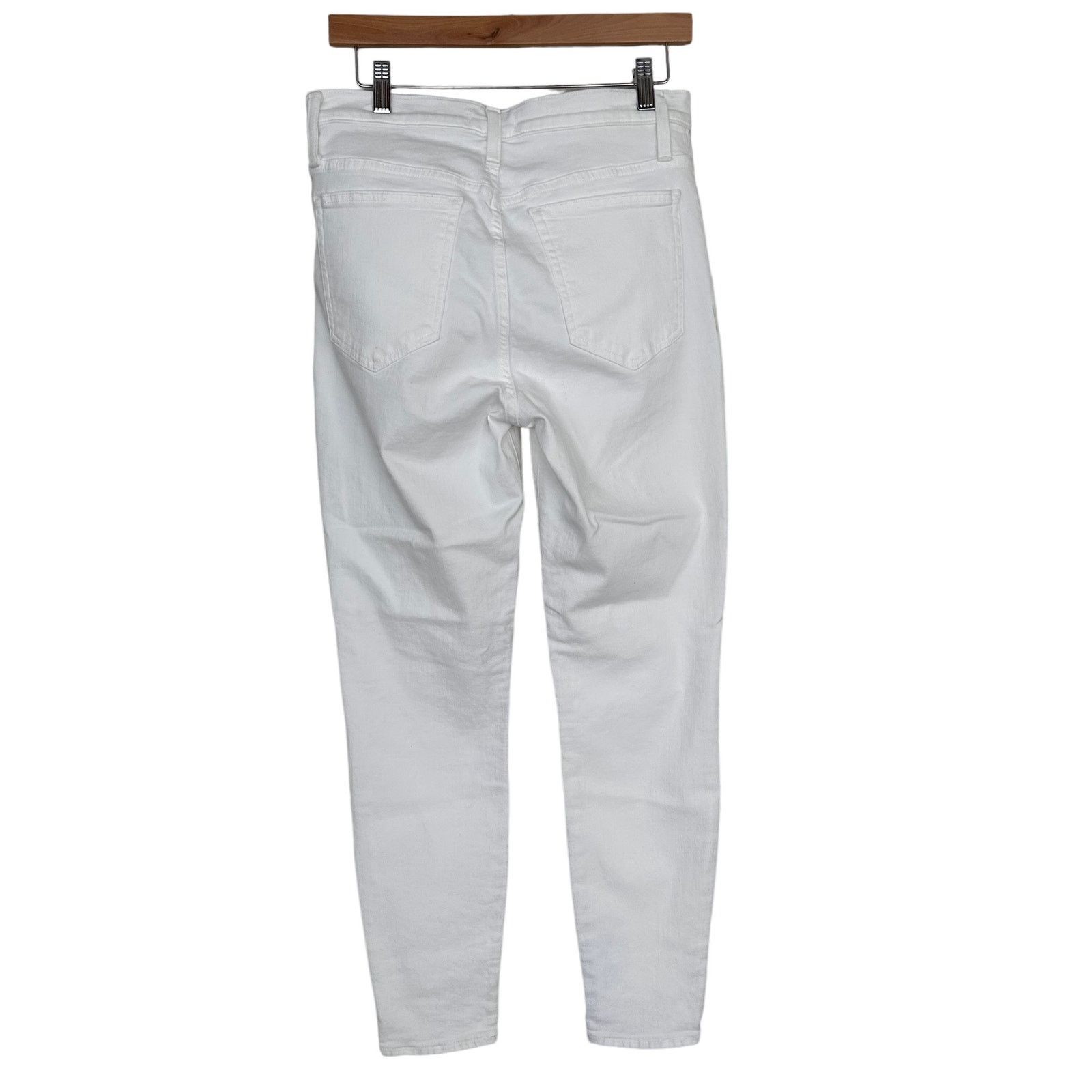 J.Crew J. Crew Jeans White High Rise 9" Toothpick Jeans Sz 30 Size 30" / US 8 / IT 44 - 4 Thumbnail