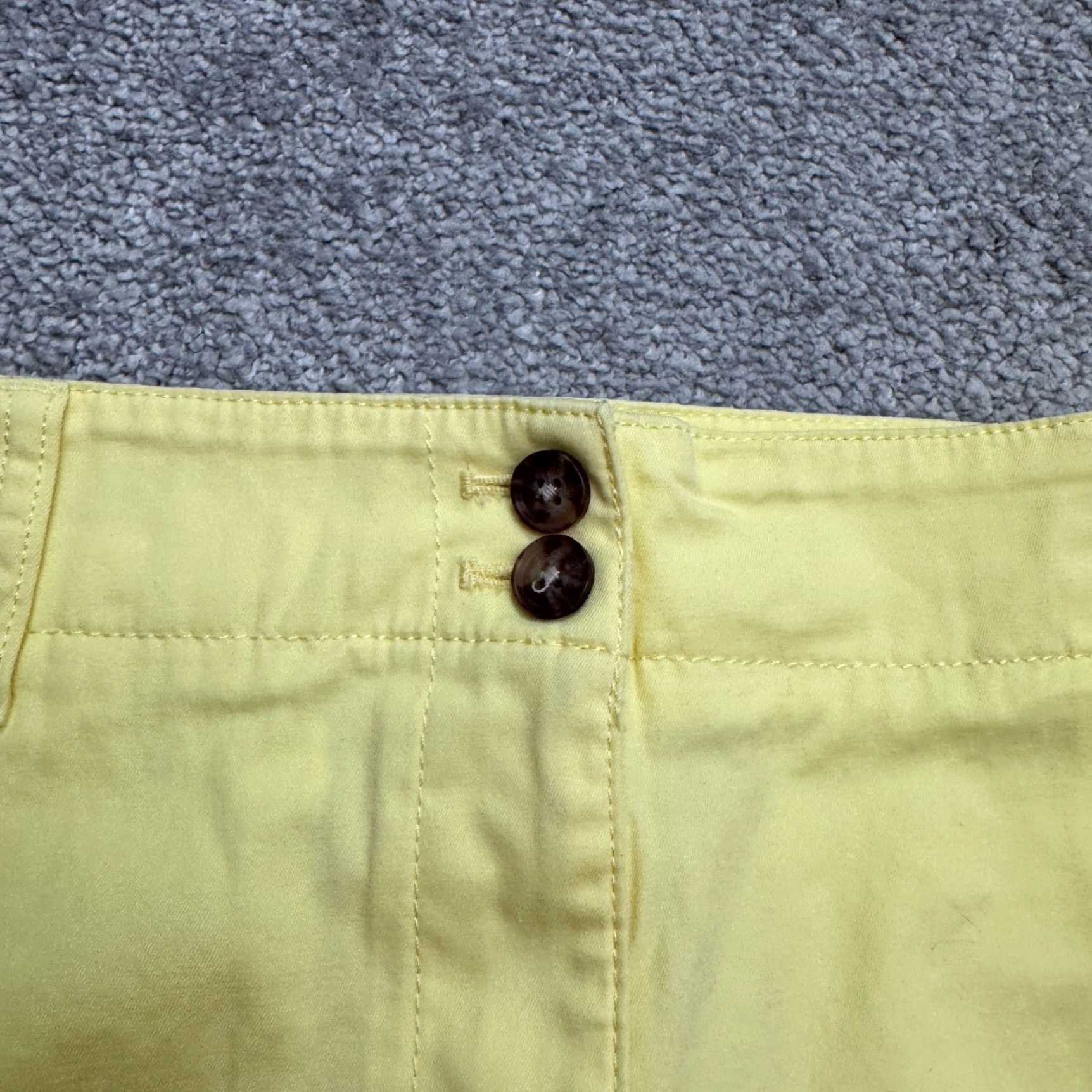 Talbots Talbots Chino Wide Leg Pants Women 14P Yellow High Rise Cotton Casual Workwear Size 36" / US 14 / IT 50 - 3 Thumbnail