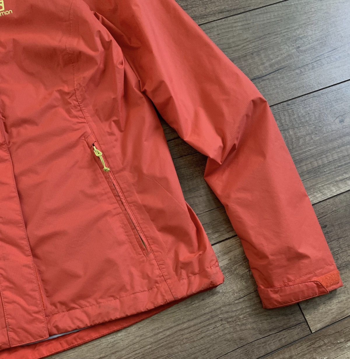 Salomon Salomon Womens Orange Hooded ClimaPro Windbreaker Jacket Size S / US 4 / IT 40 - 3 Thumbnail
