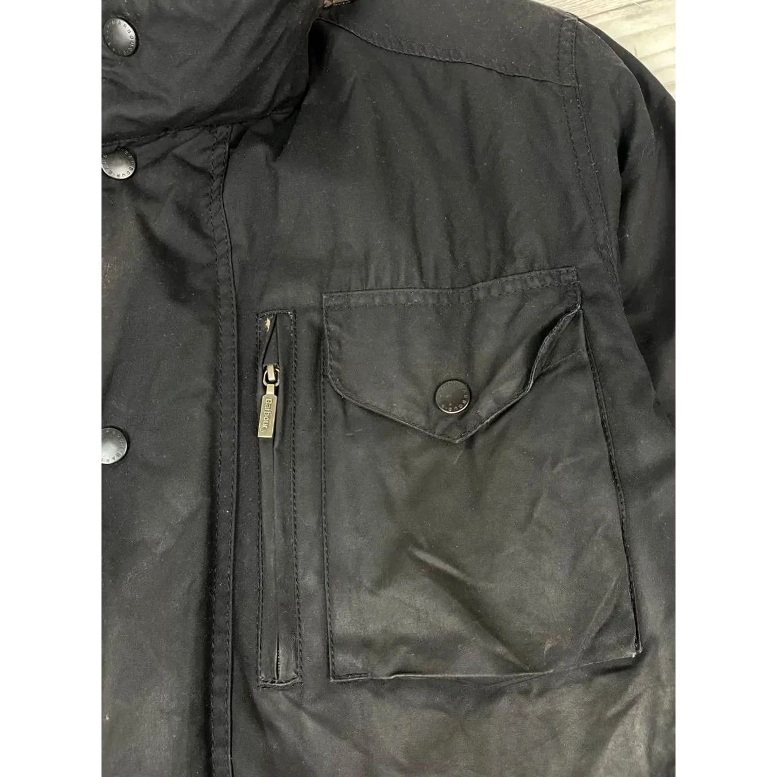 Barbour VINTAGE Barbour Sapper Jacket Rain Coat Black L Mens Waxed Casual Size US L / EU 52-54 / 3 - 7 Thumbnail