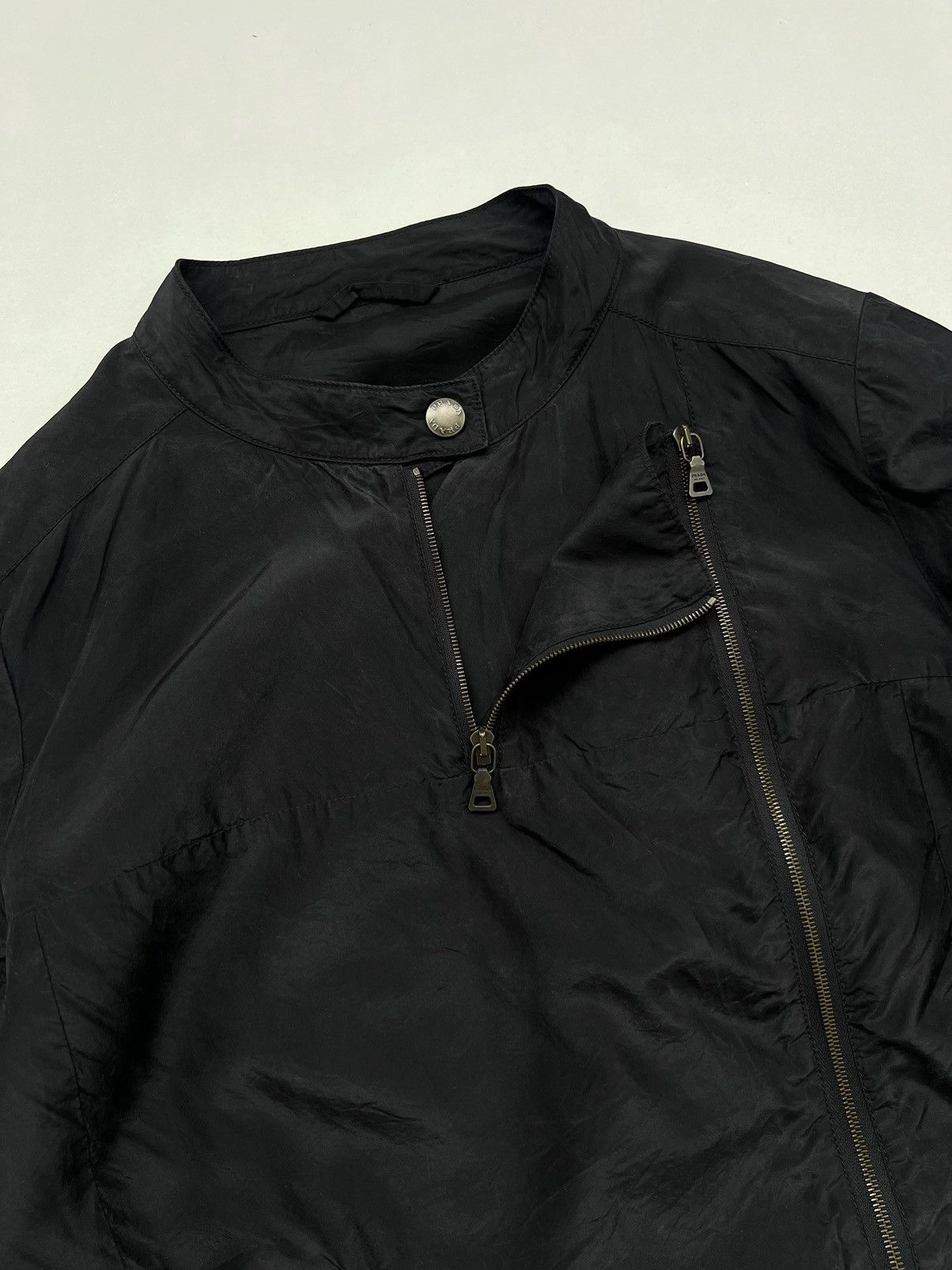 Prada S/S2008 Prada Sport Line Silk Blend Cropped Biker Jacket Size S / US 4 / IT 40 - 11 Thumbnail