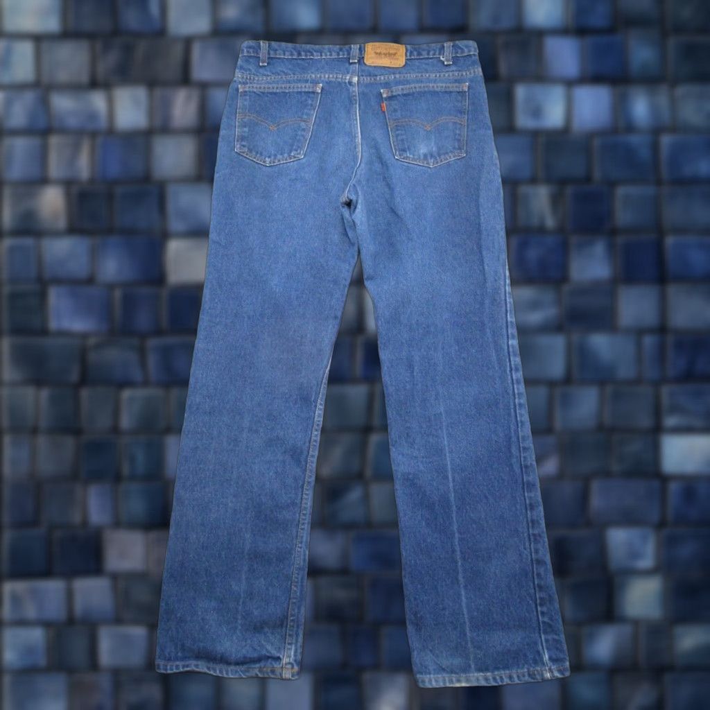 VINTAGE LEVI'S Orange Tab 517 Jeans Men's 38x32 Blue Denim USA Made