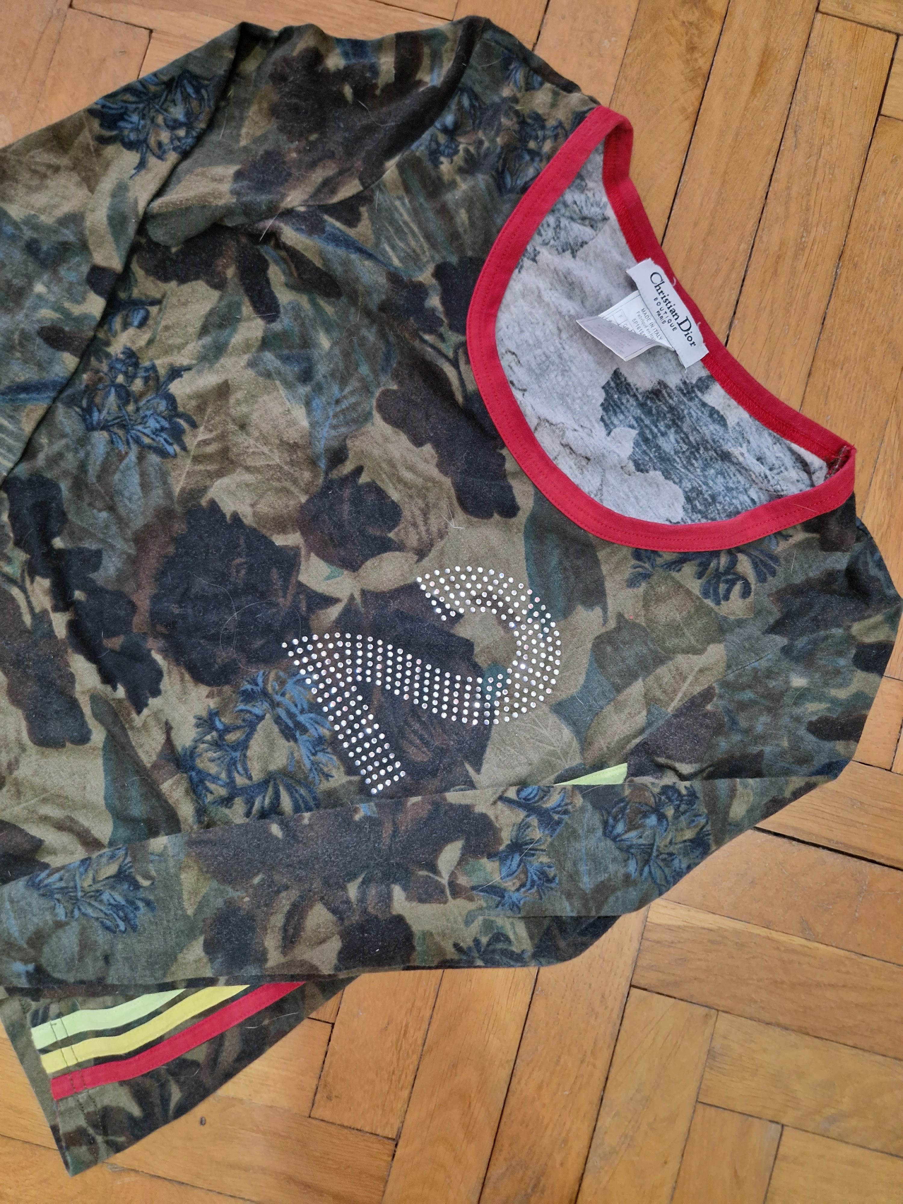 Dior Dior John Galliano era khaki rasta top y2k 2000s archive Size M / US 6-8 / IT 42-44 - 2 Thumbnail