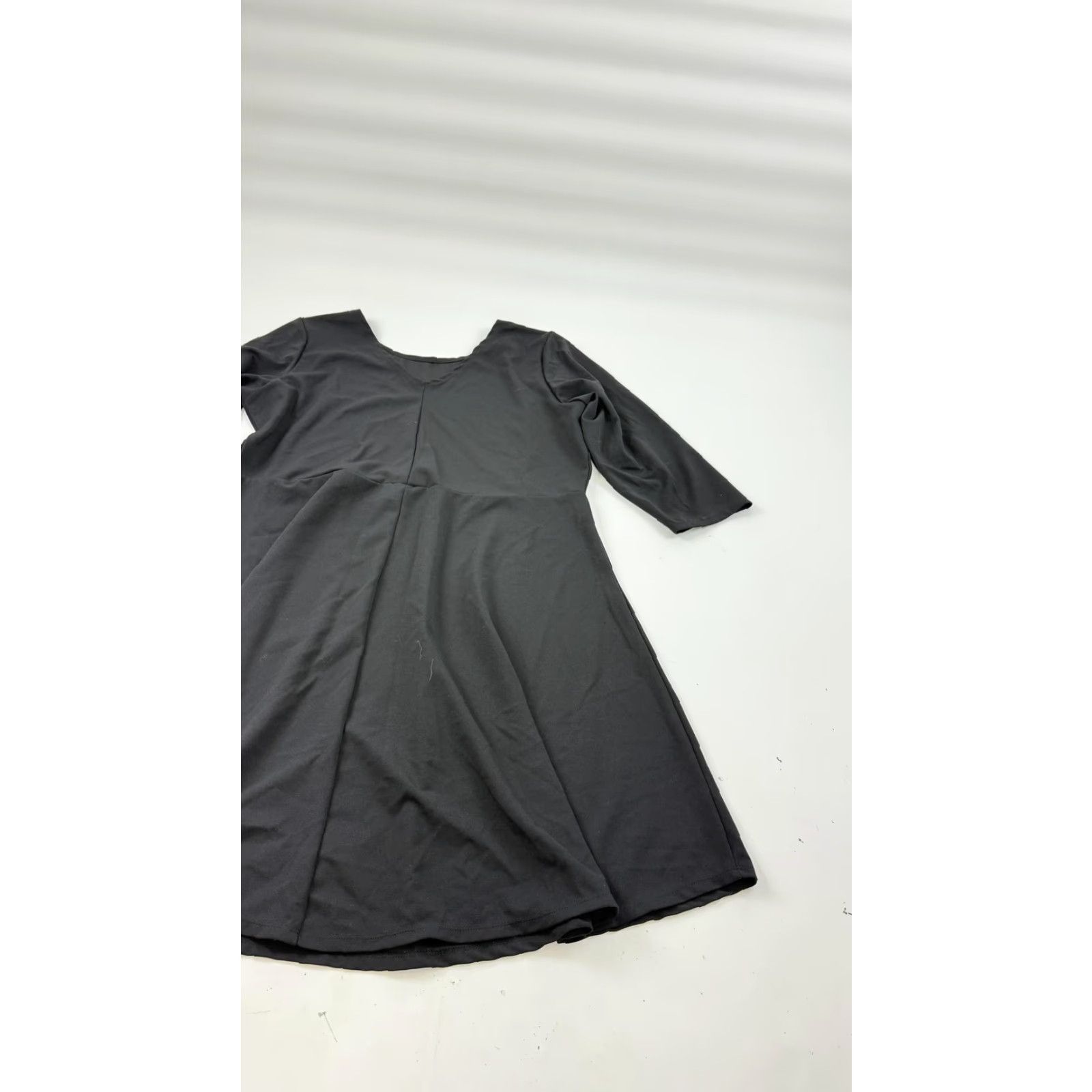 CO VKY & CO Dress Womens 3X Black Fit & Flare A Line 3/4 Sleeve Plus Size Stretch Dress Size XXL / US 16-18 / IT 52-54 - 6 Thumbnail