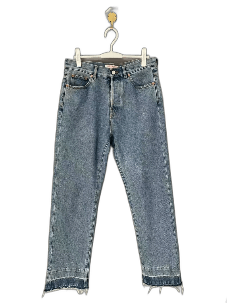Valentino Valentino Distressed Denim Jeans with Logo-yf Size US 30 / EU 46 - 1 Thumbnail