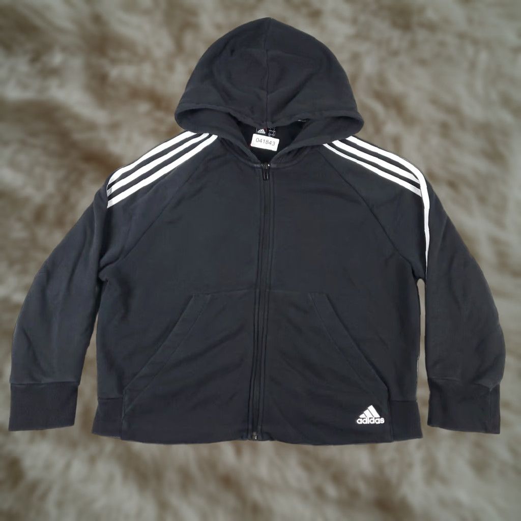 Adidas Adidas Womens Large Black Full Zip Hoodie Sweatshirt Size L / US 10 / IT 46 - 1 Thumbnail