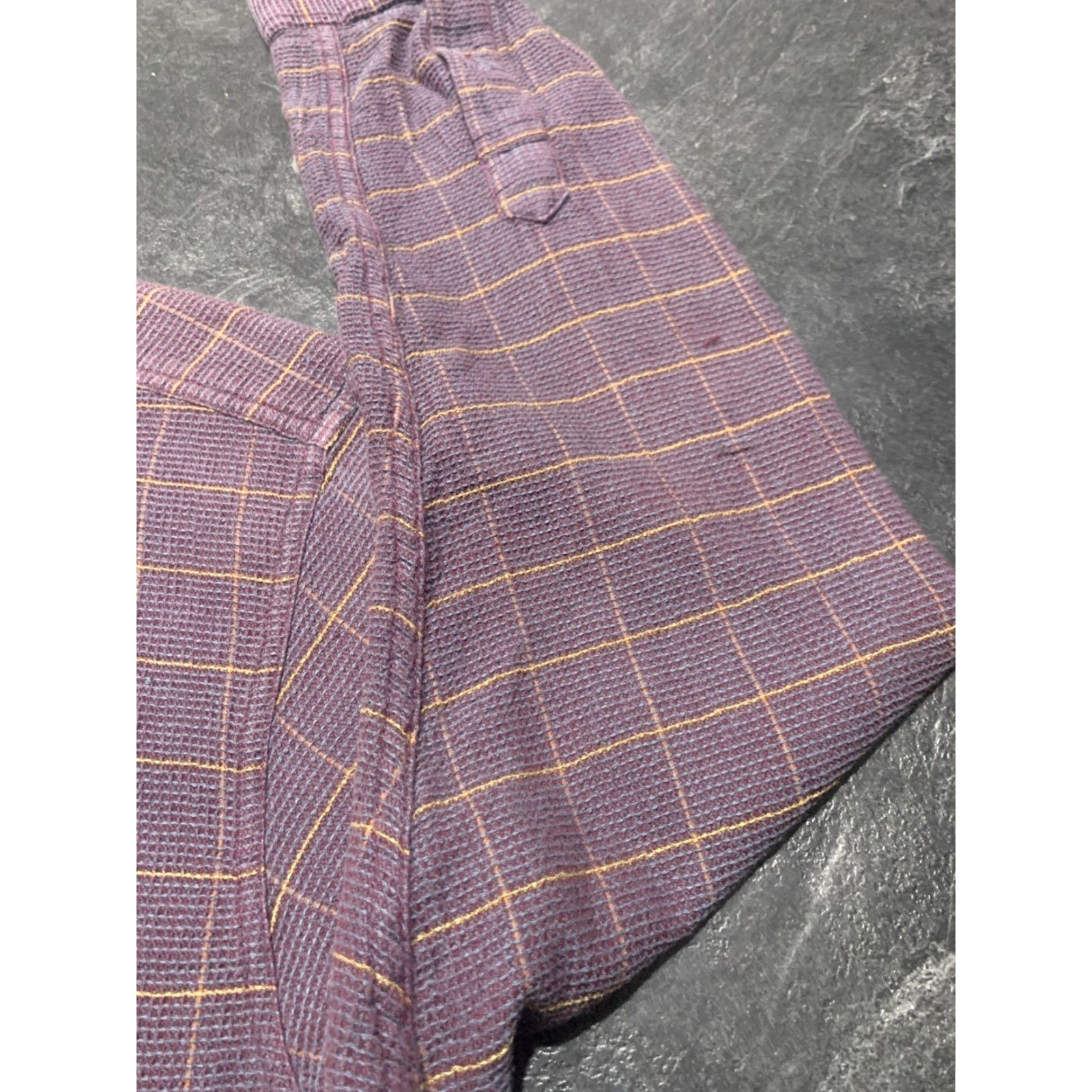 The Territory Ahead VINTAGE The Territory Ahead Shirt Men M Purple Button-Up Waffle Knit Windowpane Long Sleeve Collared Button-Down All Seasons Casual Size US M / EU 48-50 / 2 - 2 Thumbnail