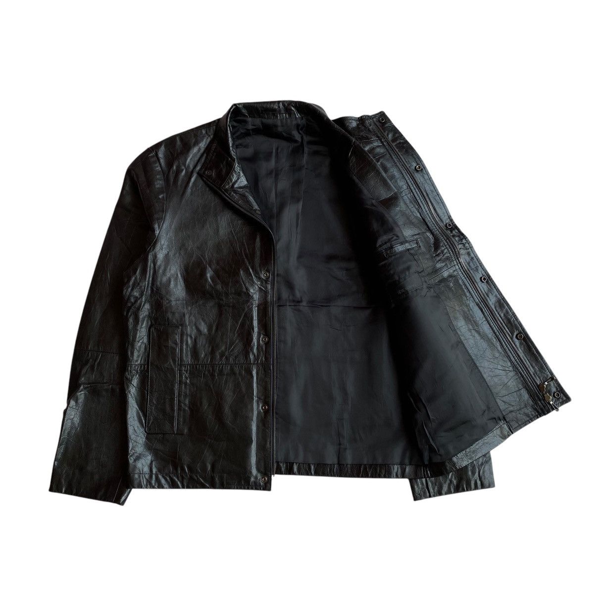 Issey Miyake Tete Homme Issey Miyake Leather Jacket Size US L / EU 52-54 / 3 - 5 Thumbnail