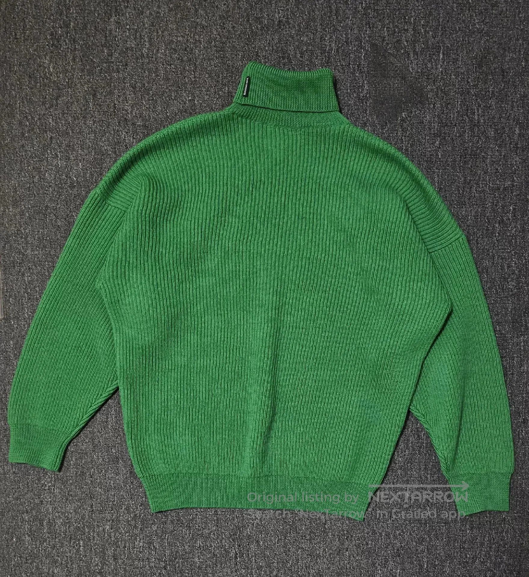 Balenciaga green oversized wool sweater by balenciaga. Size US M / EU 48-50 / 2 - 1 Thumbnail