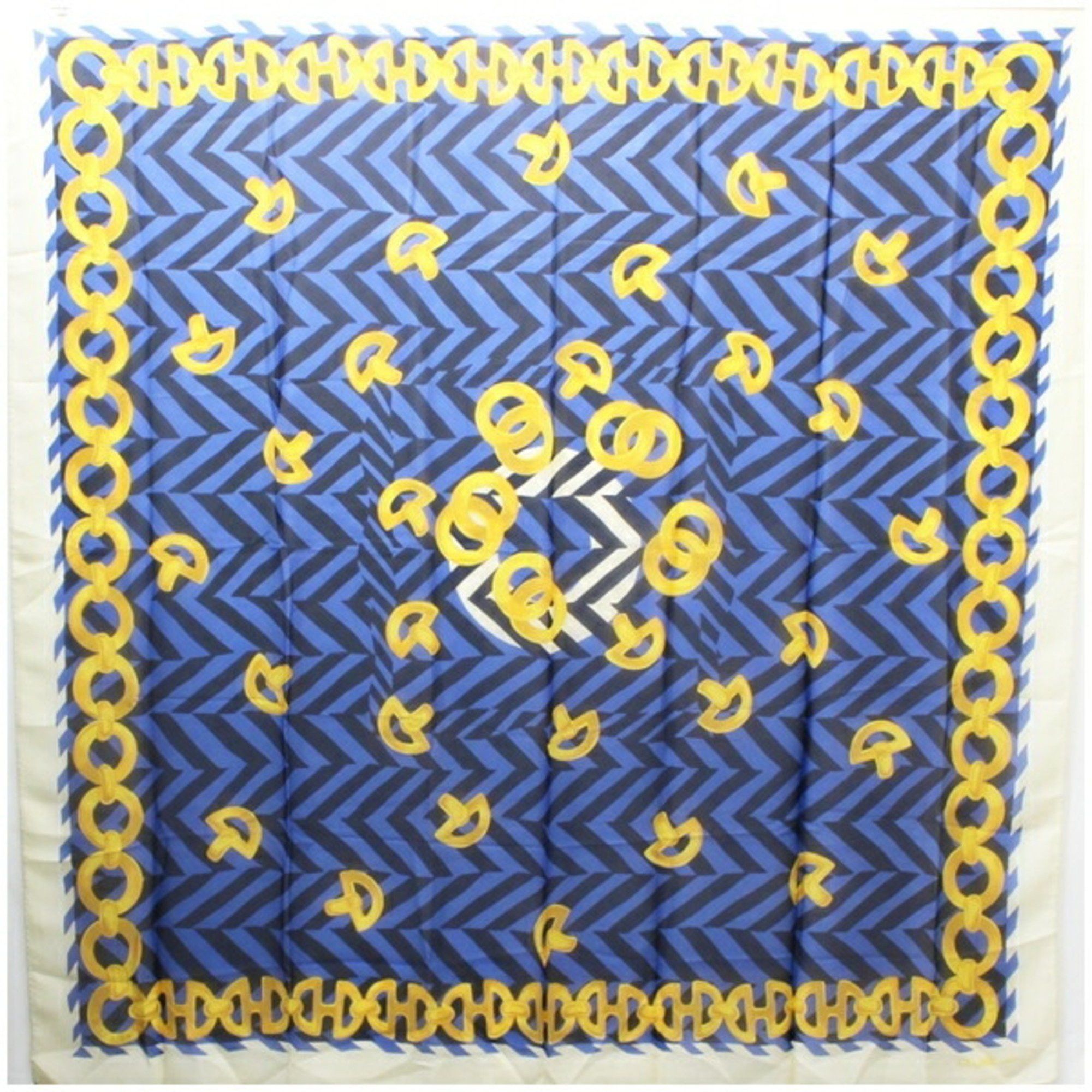 image of Celine Silk Large Scarf Cream X Multicolor Celine Ladies, Women's