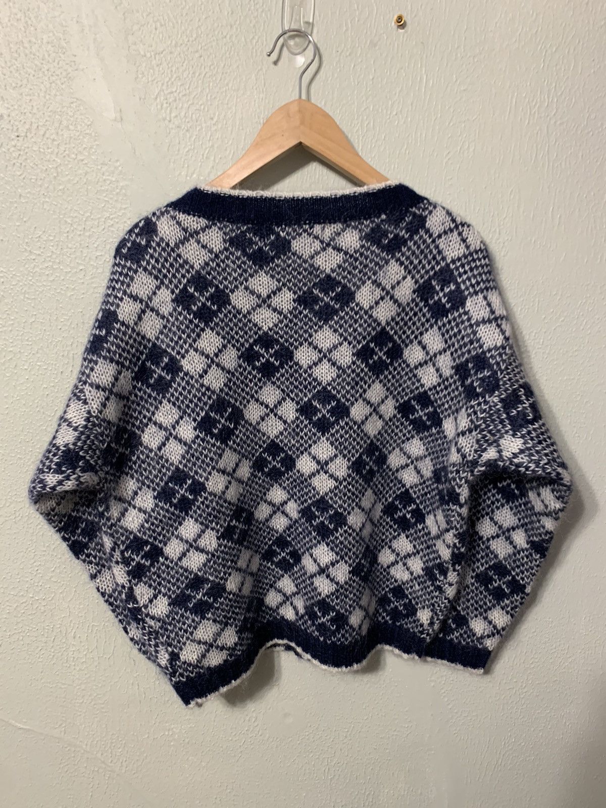 Vintage Vintage Mohair Nordic Check Knit Cardigan Size US S / EU 44-46 / 1 - 2 Thumbnail