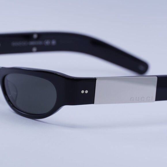 Gucci 🕶️ New Gucci GG1635S 003 Sunglasses - Shiny Black Frame Size ONE SIZE - 9 Thumbnail
