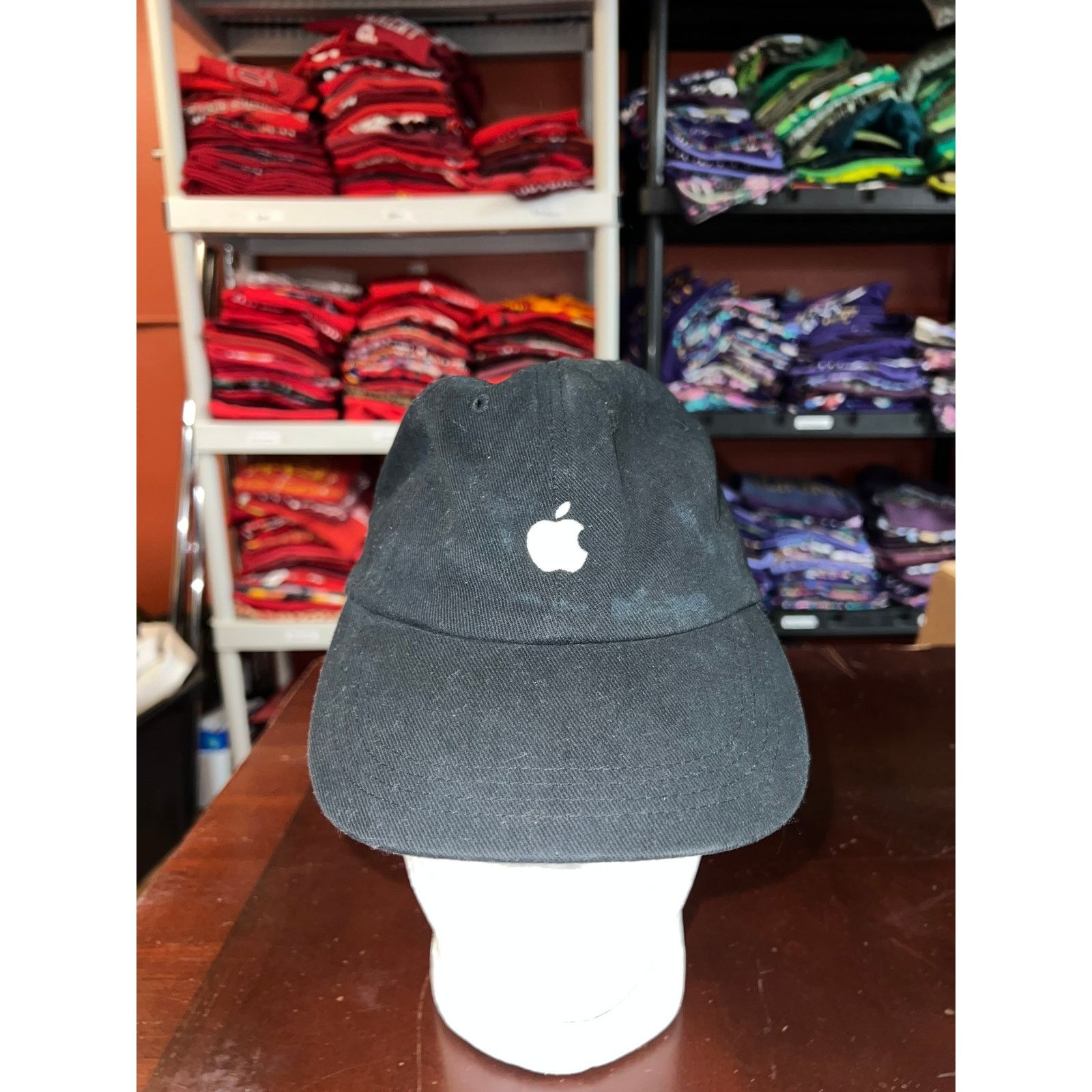 Apple Apple Computer Hat Black White Logo Cap Headwear Promo OS Size ONE SIZE - 1 Thumbnail