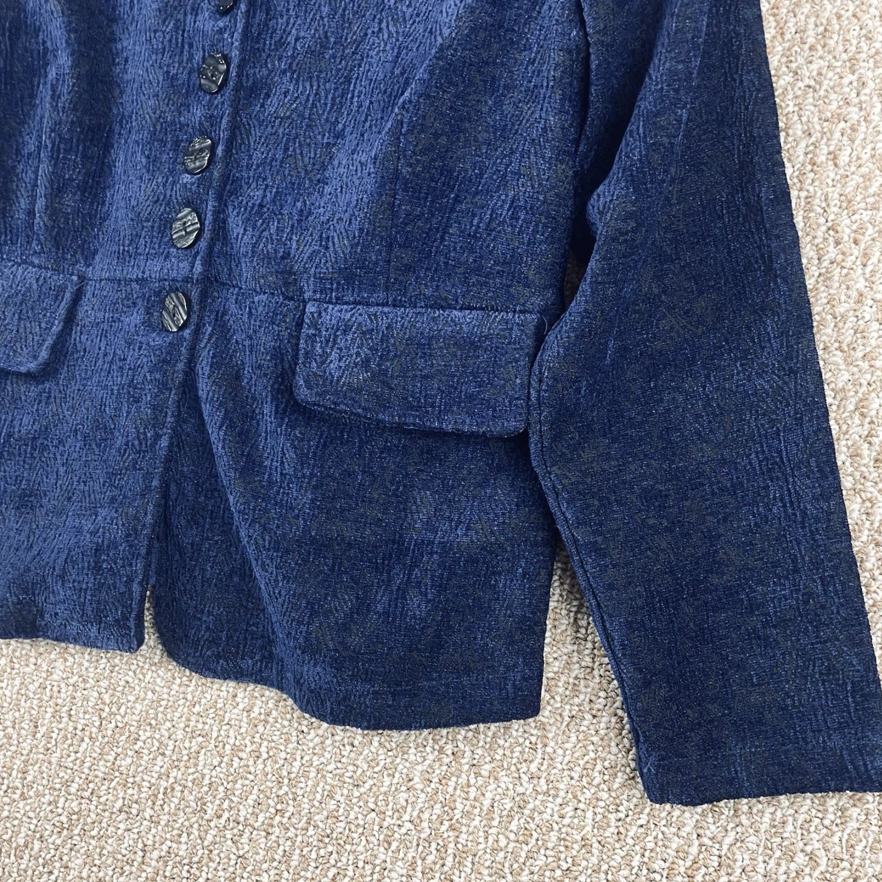 Habitat Habitat Jacket Women S Short Jacquard Textured Blue Size S / US 4 / IT 40 - 4 Thumbnail