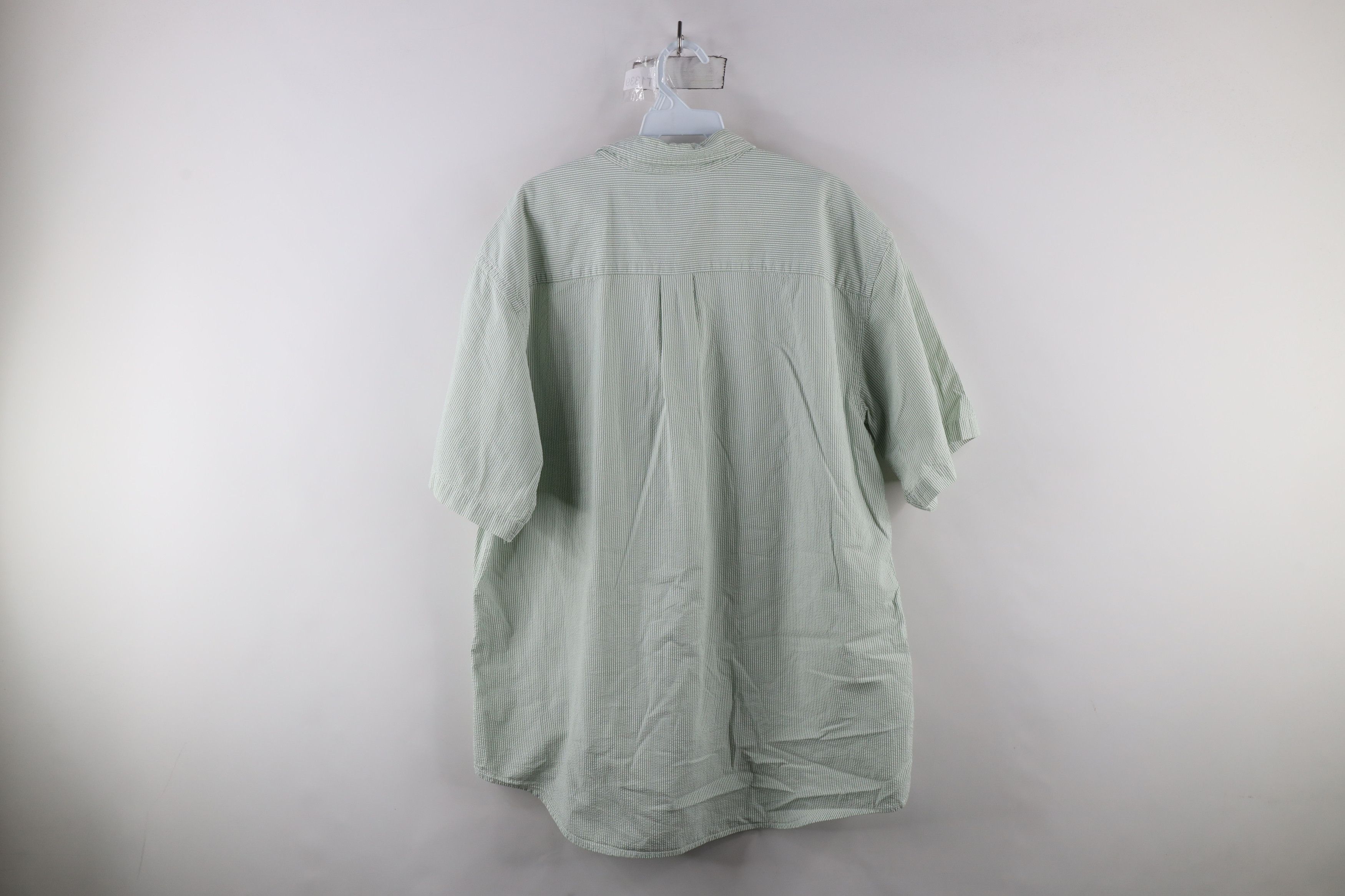 L.L. Bean × Vintage Vintage 90s LL Bean Pinstriped Seersucker Button Shirt Size US L / EU 52-54 / 3 - 8 Thumbnail