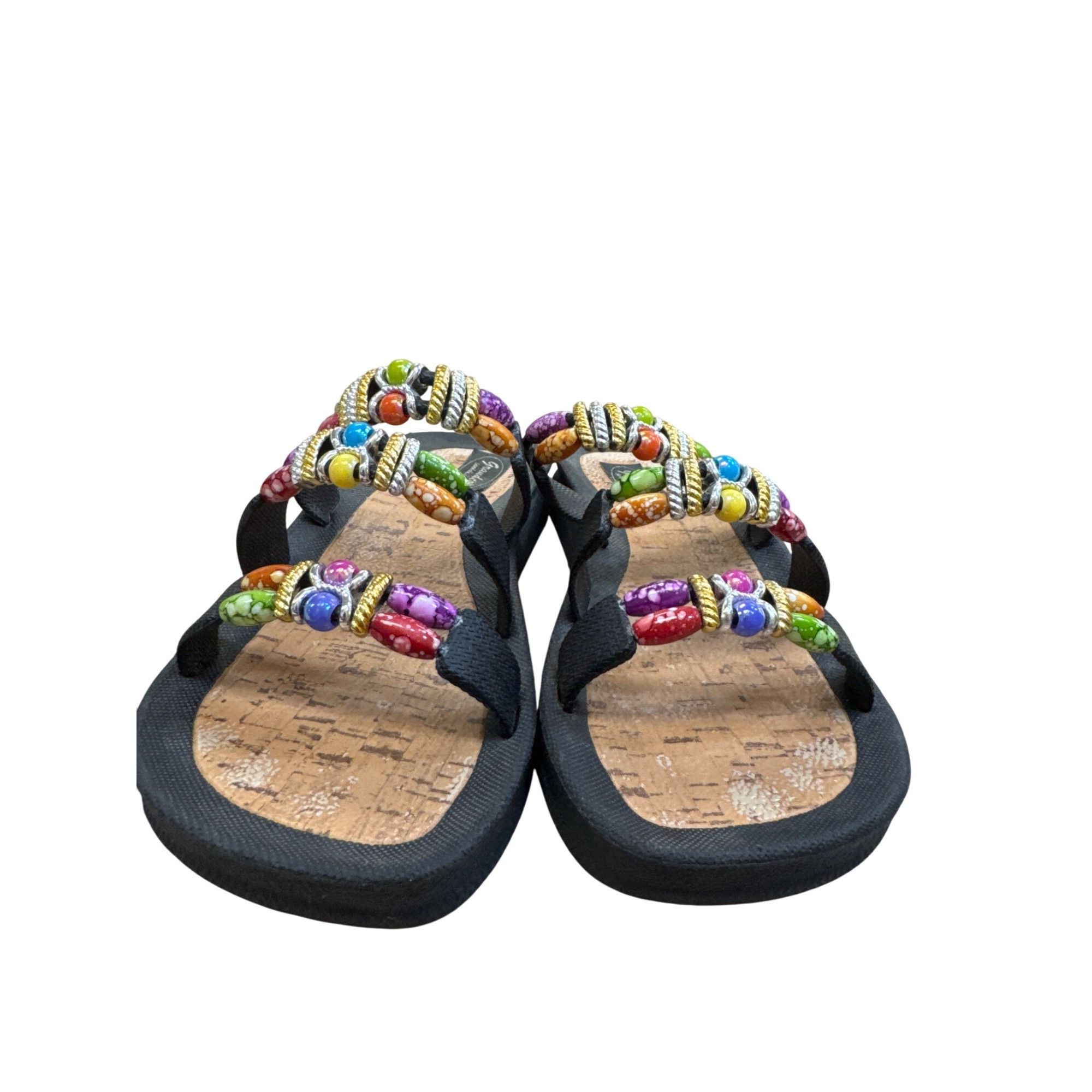 Other Grandco Womens Multicolor Beaded Cork Slip-On Sandals Size 8 Size US 8 / IT 38 - 8 Thumbnail