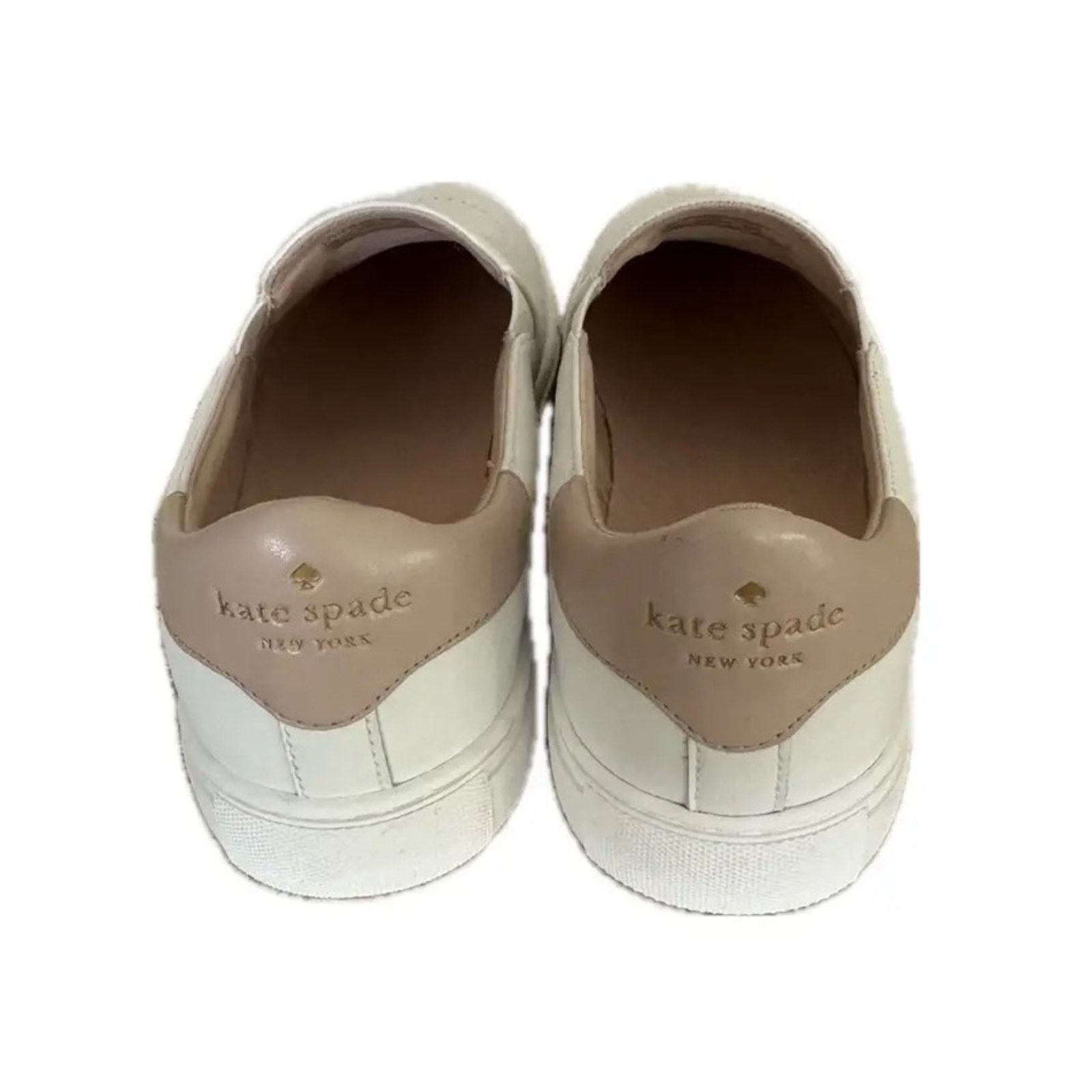 Kate Spade kate spade White and Tan Sneakers with Slip-On Design Size US 6.5 / IT 36.5 - 2 Thumbnail