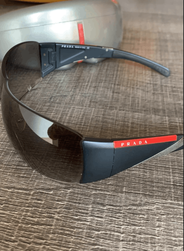Prada × Vintage PRADA Sunglasses Rimless Sport Metal Frame Shield Wrap Size ONE SIZE - 2 Thumbnail