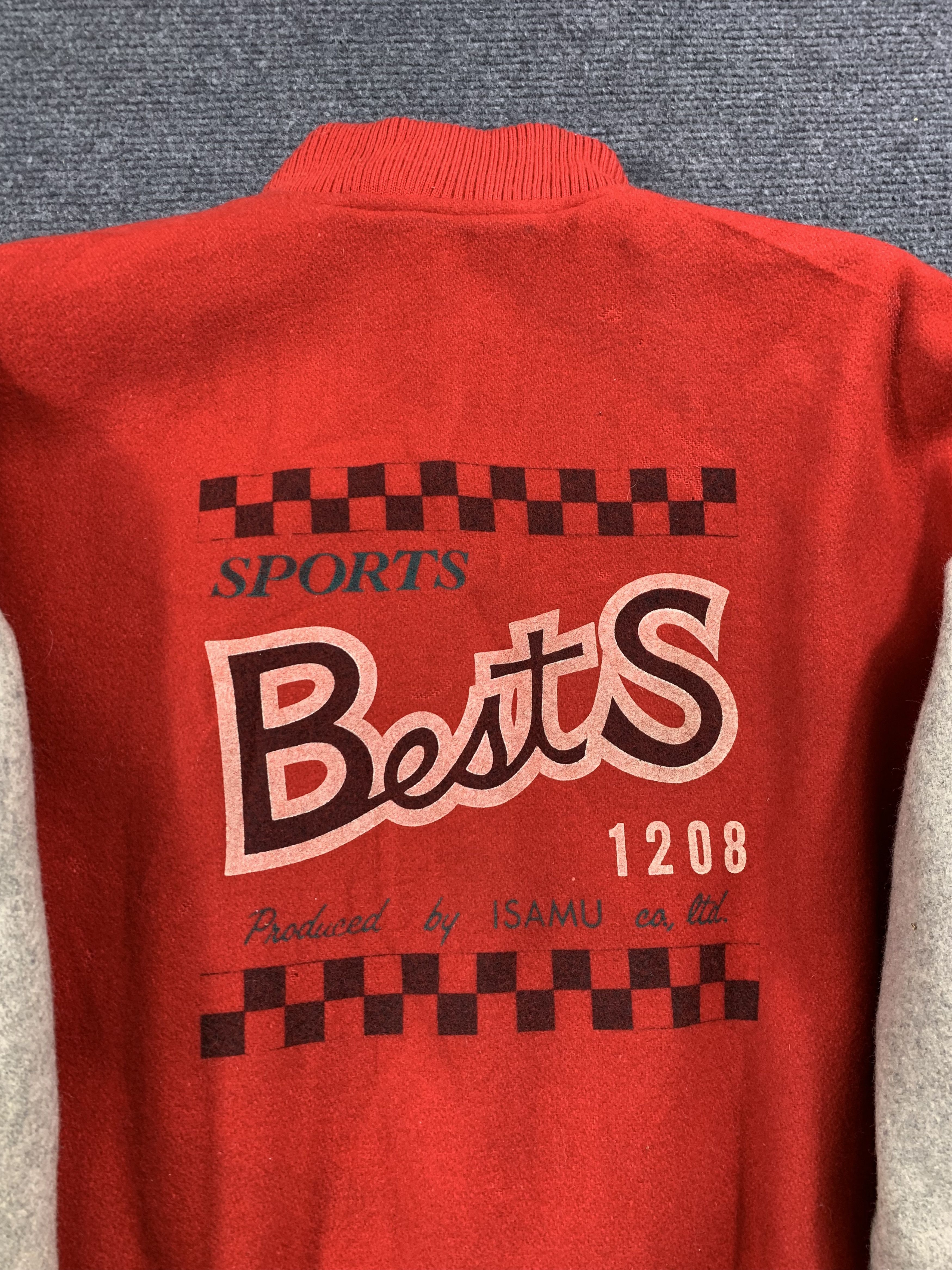 Japanese Brand Vintage Bests Racing ISAMU Button Up Wool Varsity Jacket Size US M / EU 48-50 / 2 - 22 Thumbnail