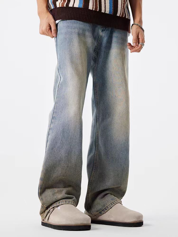 Vintage Distressed Heavy-duty Minimalist Jeans