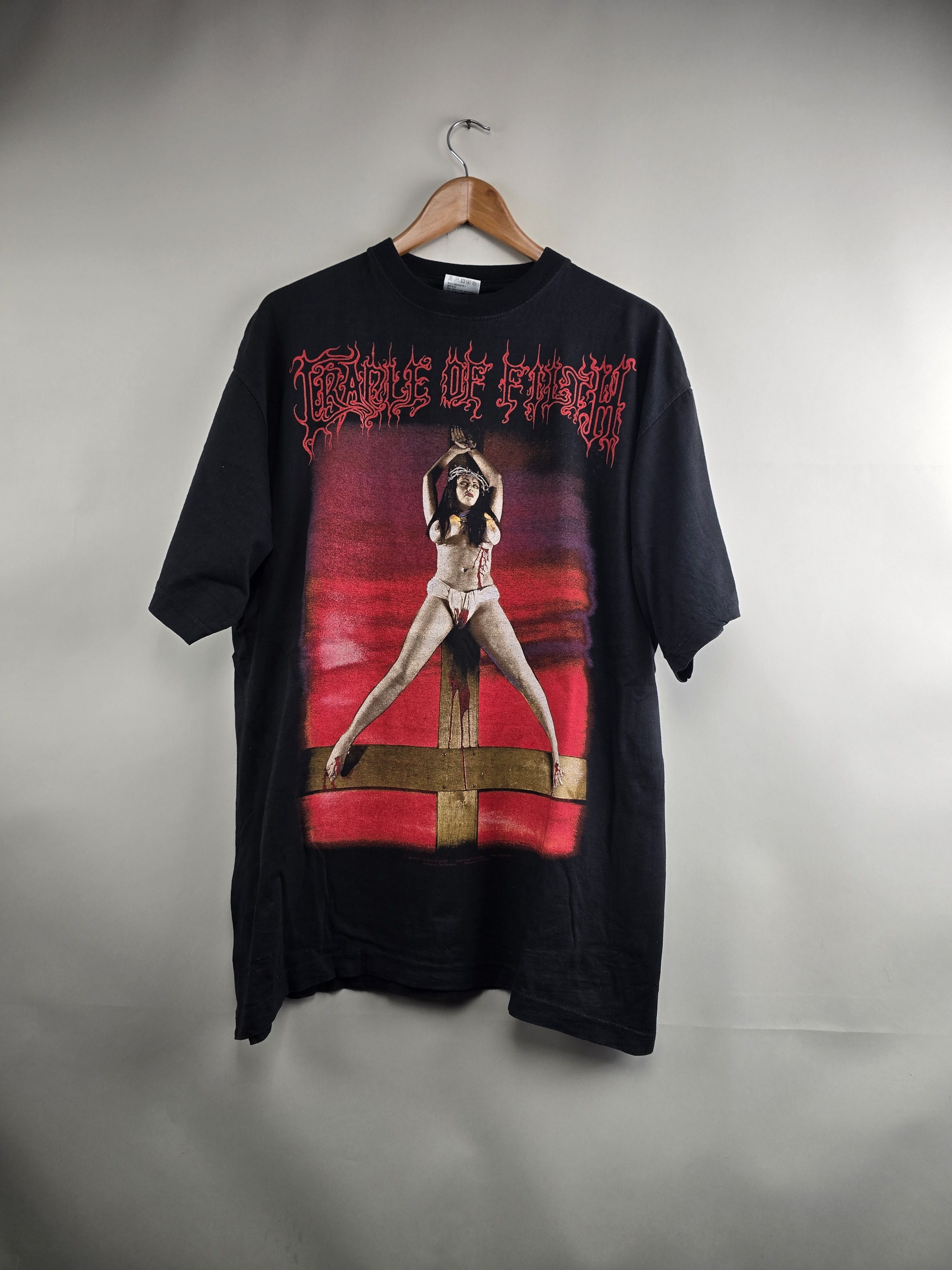 Band Tees × Vintage 1997 Cradle of Filth Desire me like satan XL
