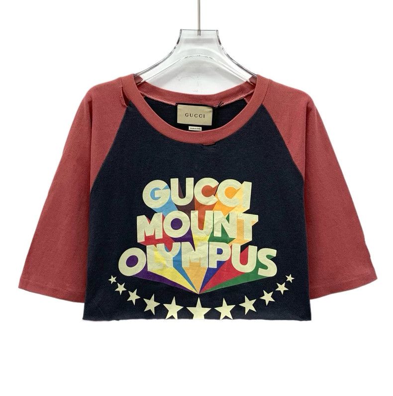 Gucci Gucci Color-blocked logo printed destructive cotton round-n Size S / US 4 / IT 40 - 1 Thumbnail