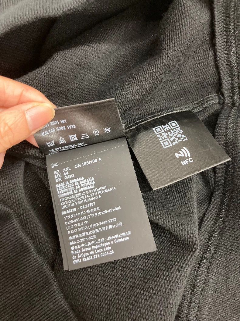 Prada Prada Black big logo sweatshirt Size US XXL / EU 58 / 5 - 6 Thumbnail
