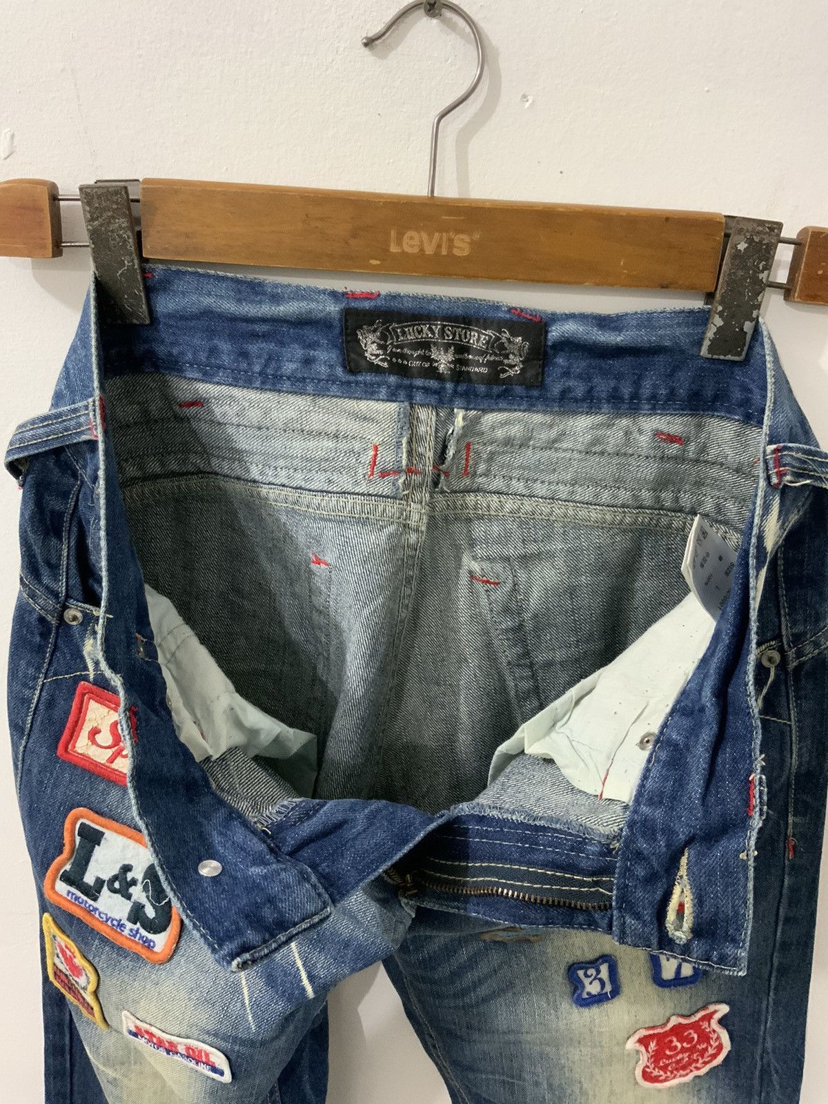 If Six Was Nine Lucky Store Patches Avant Garde Jeans Size US 30 / EU 46 - 20 Thumbnail