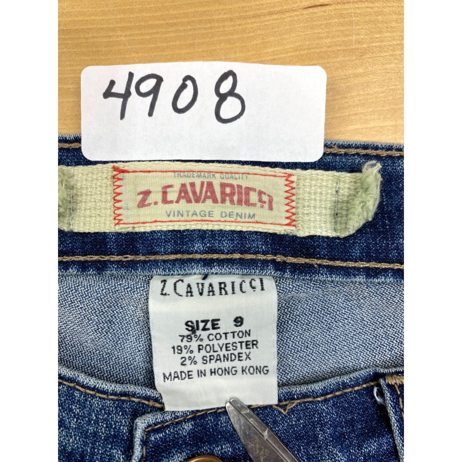 Denime VINTAGE Z. Cavaricci Denim Jeans Pants Blue Size 9 Straight Leg #4908 Size 30" / US 8 / IT 44 - 5 Thumbnail