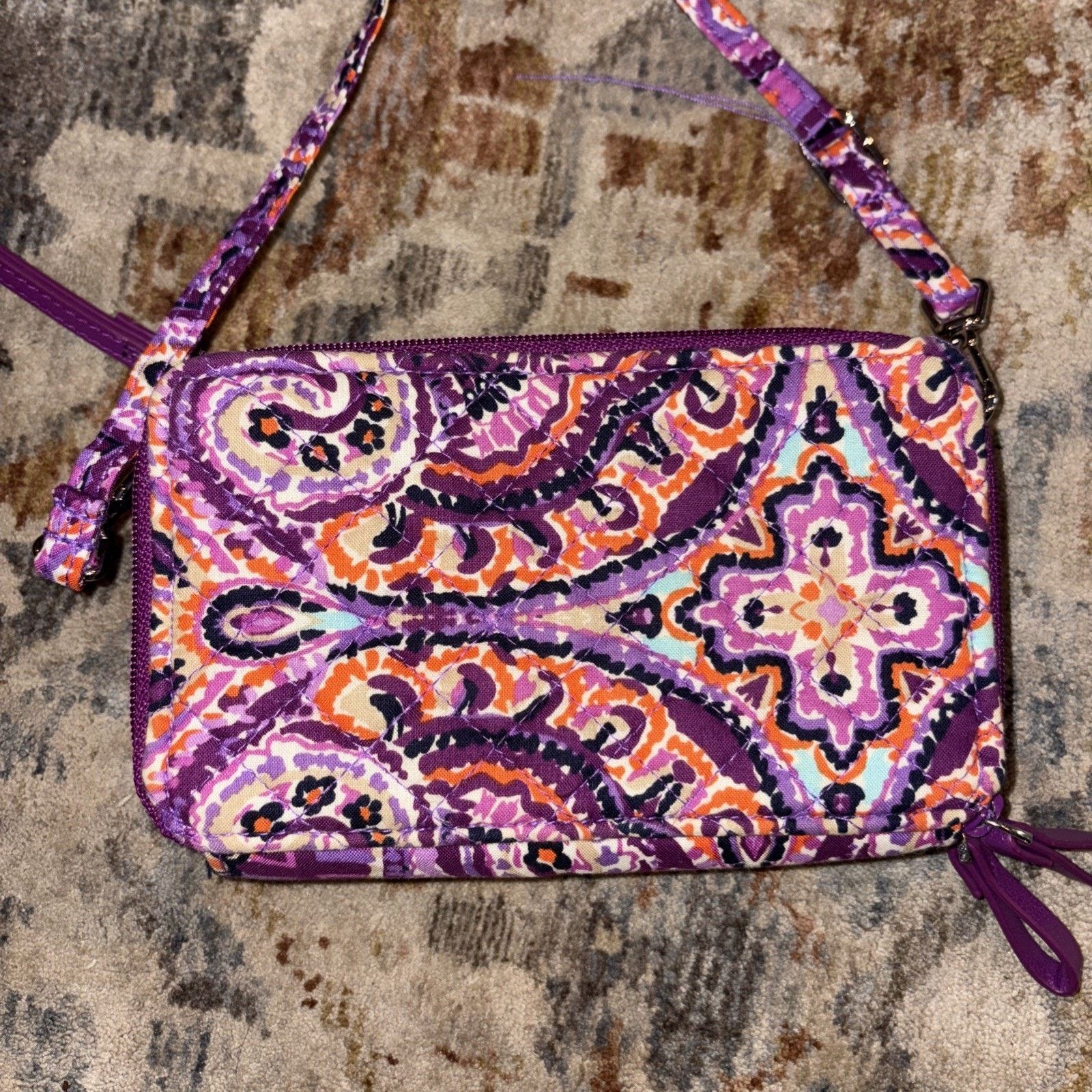 Vera Bradley Vera Bradley Mini Hipster Crossbody Plum Crazy Pattern Size ONE SIZE - 3 Thumbnail